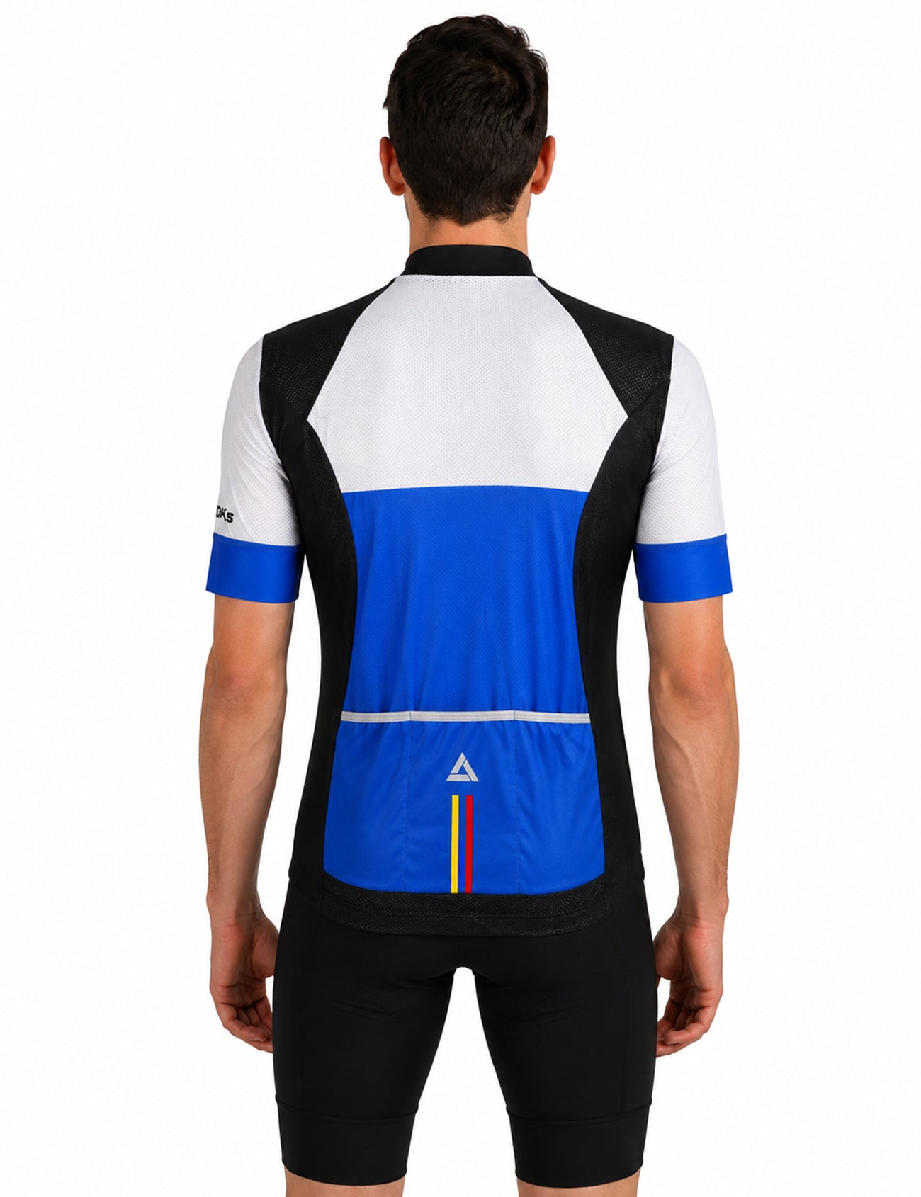 Herren Fahrradtrikot Kurzarm Radtrikot Pro Team Line III Blau Weiss