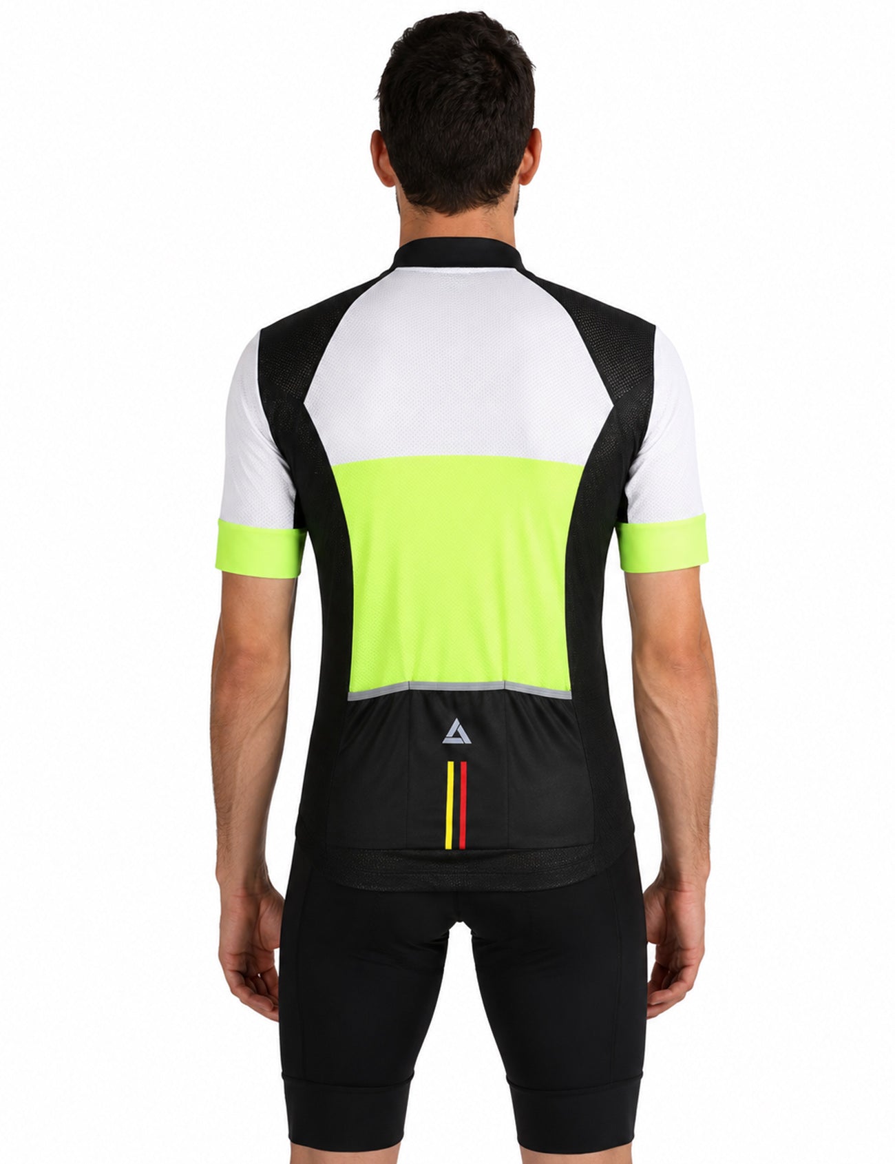 Herren Fahrradtrikot Kurzarm Radtrikot Pro Team Line III Neon Weiss