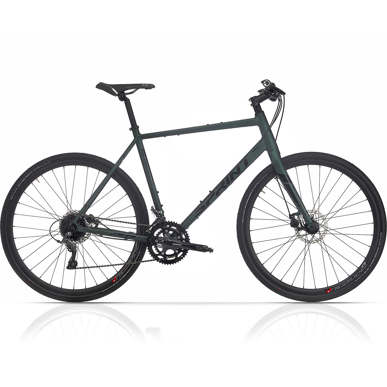 28" Vélo gravel homme WHISPER PLUS guidon plat transmission Shimano Claris RD-R2000 2 x 8 vitesses turquoise