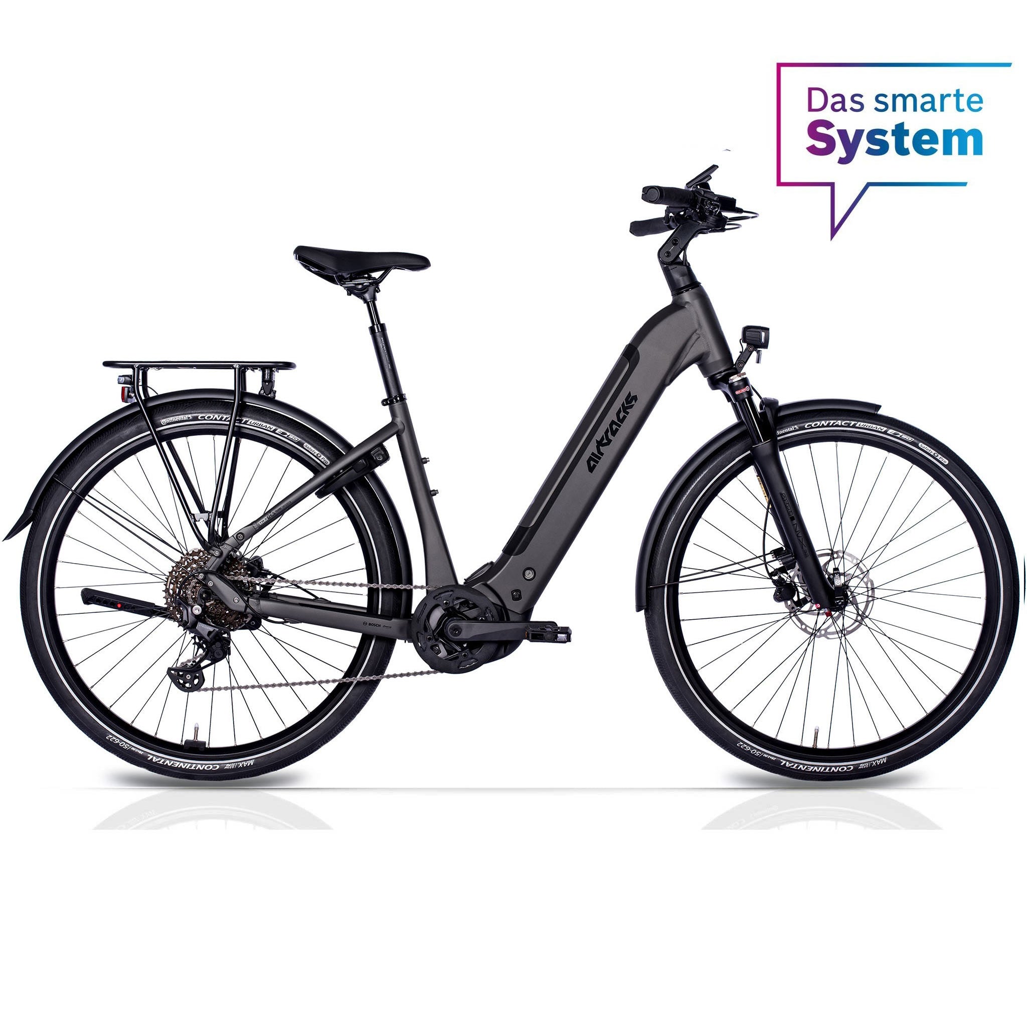 28" Damen E-Bike Trekking Fahrrad LS TERRA TR2 BOSCH Performance Line PX (Smart) POWERTUBE 600Wh 10 Gang SHIMANO DEORE RD-M5130