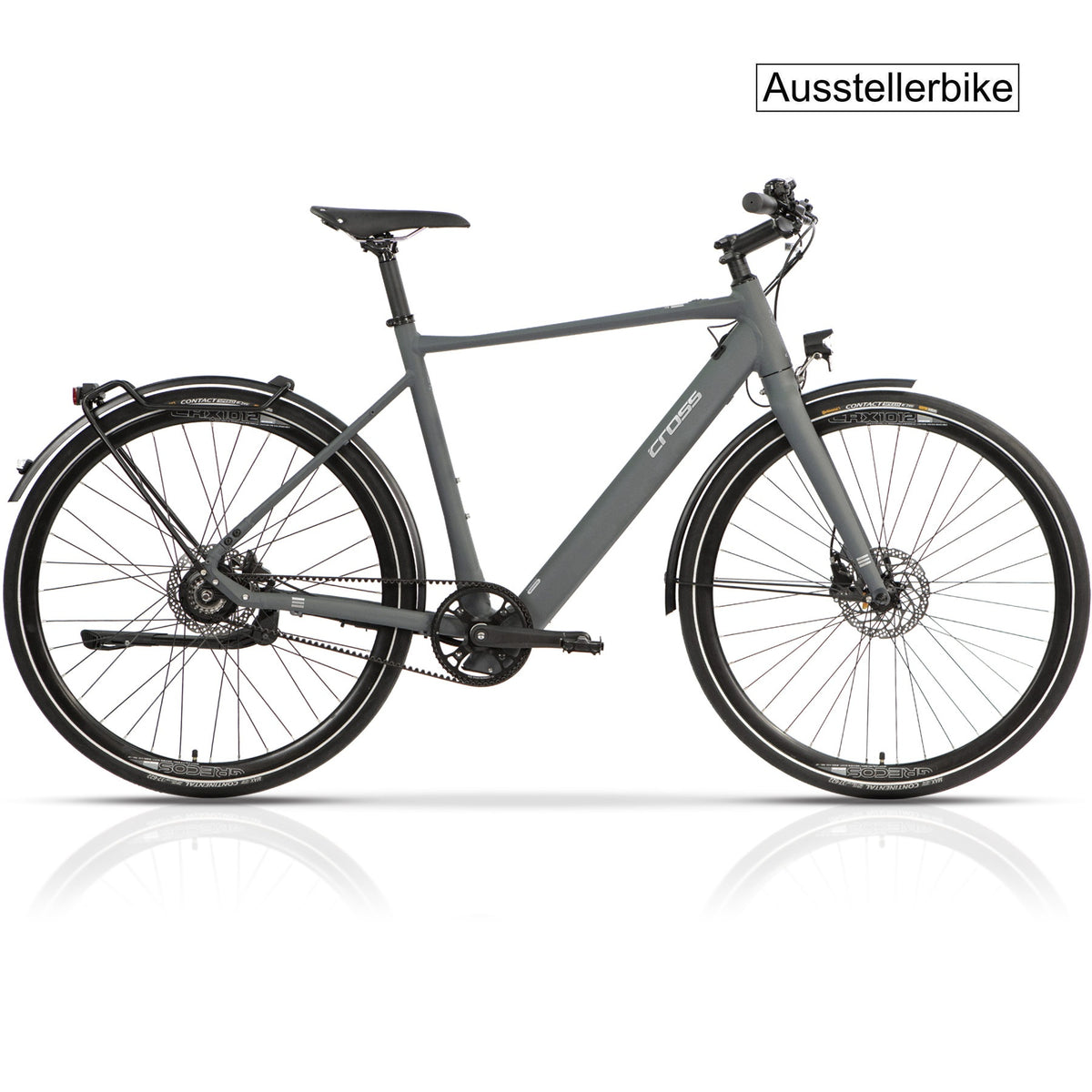 28" E-Bike Men's Urban Bike STREET City Bike BAFANG 350WH GATES CARBON BELT SINGLE SPEED - B-Stock