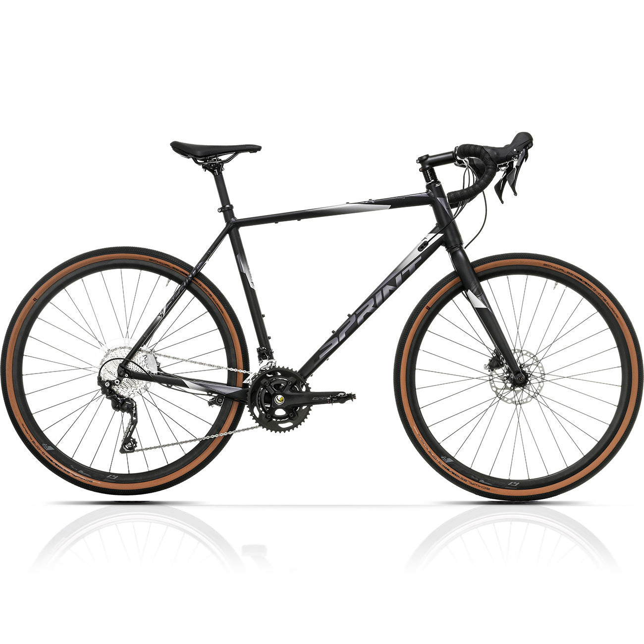 28" Herren Gravel Bike WHISPER 7.0 Fahrrad 2 x 10 Gang Shimano GRX-400 Schwarz