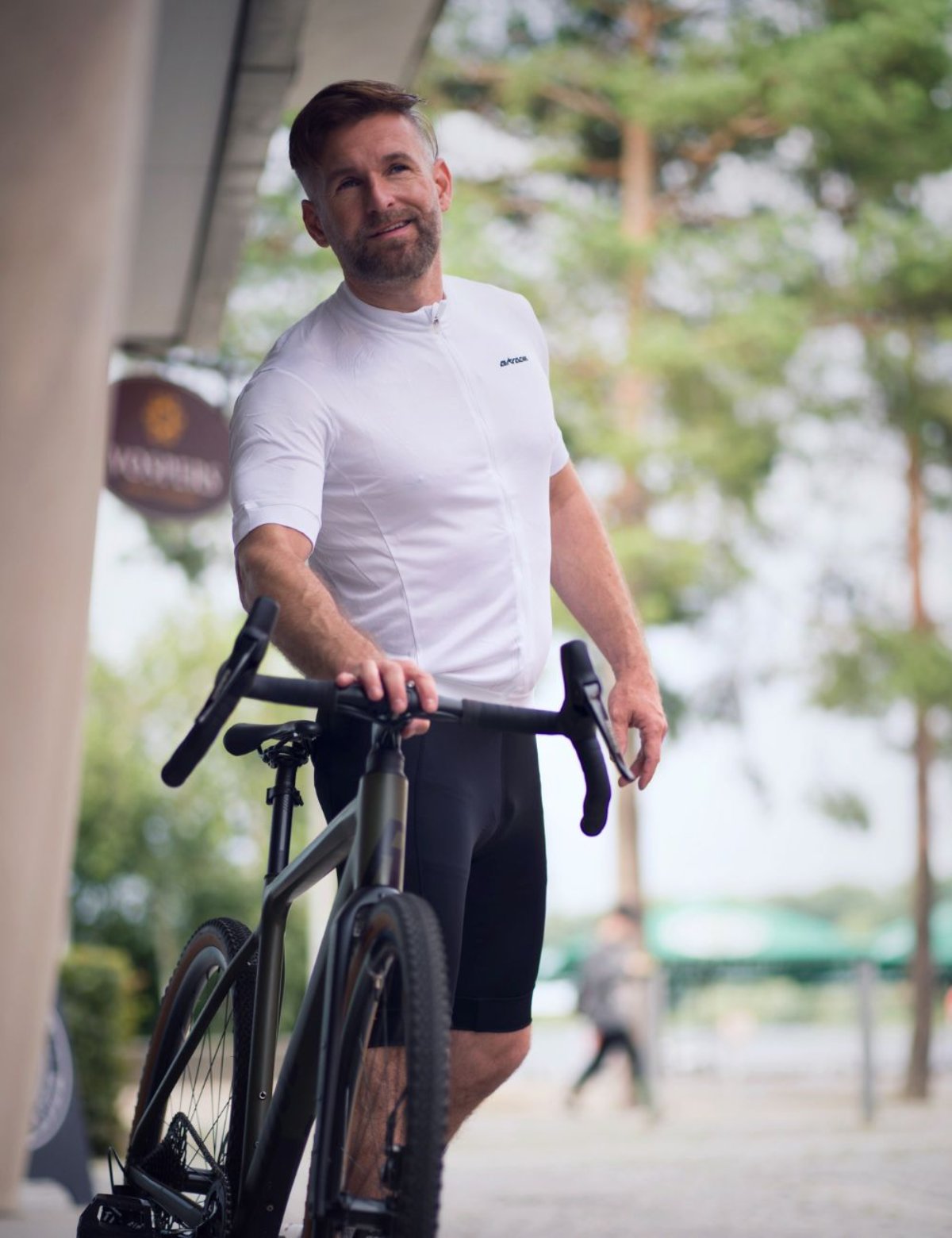 Herren Fahrradtrikot Kurzarm Radtrikot Air Tech II Weiß
