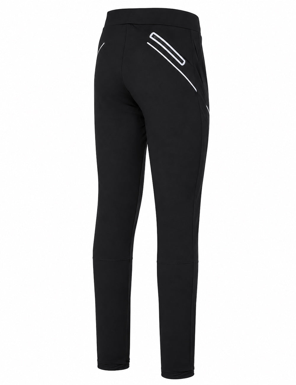 Hommes thermo pantalon de course d'hiver long par ligne noire