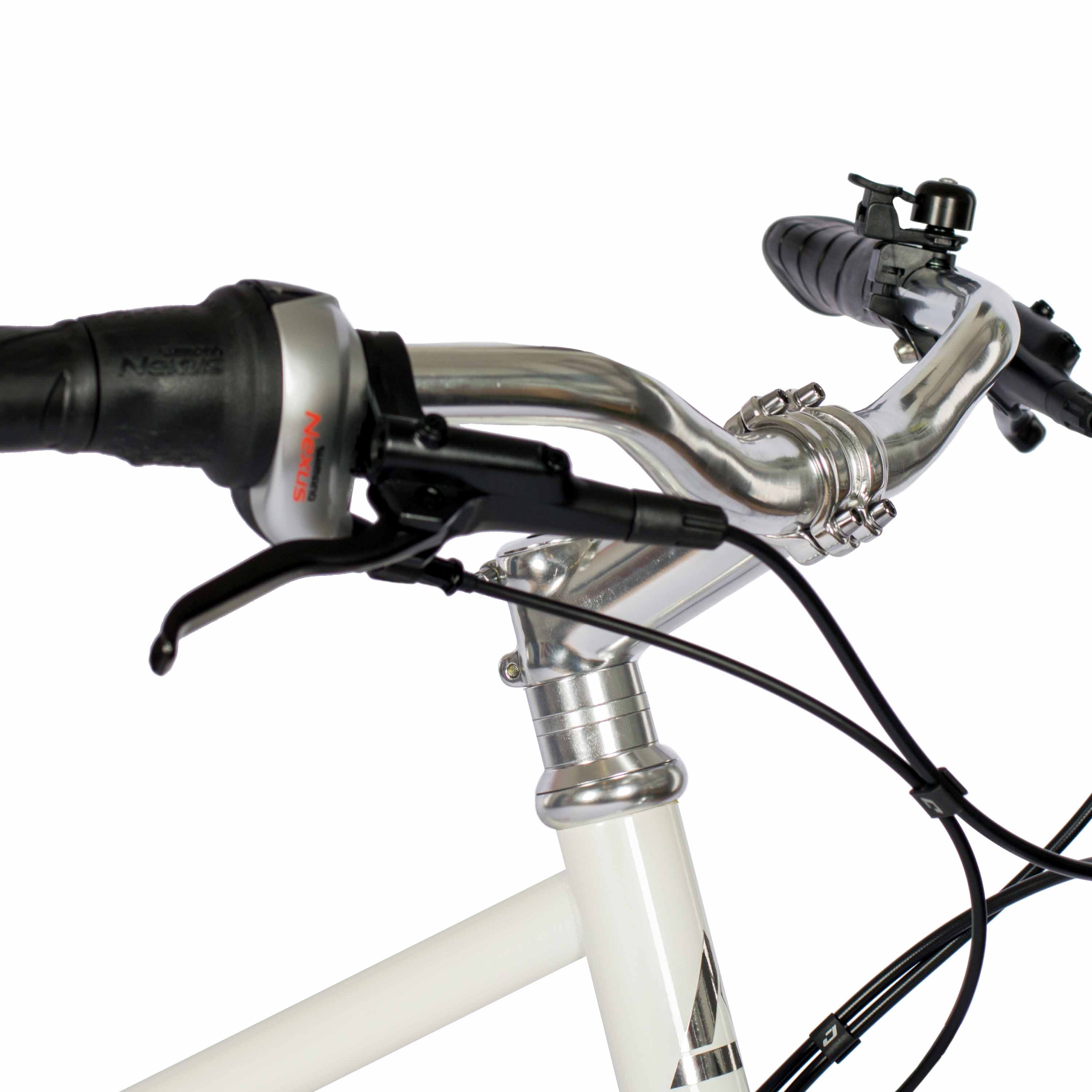 28" Damen Urban Bike City Fahrrad STREET CrMo GATES CARBON DRIVE BELT Shimano 7 x Gang NEXUS Weiß