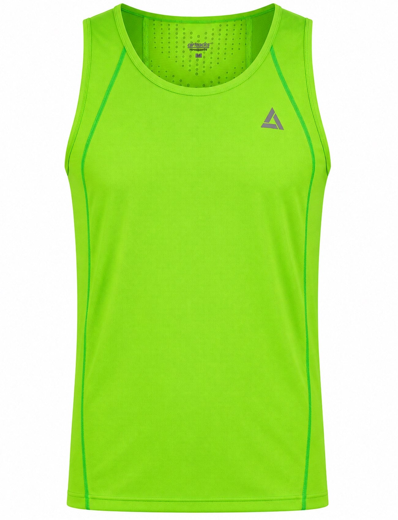 Herren Laufshirt Ärmellos Kurzarm Tank-Top Comfort Line Neon
