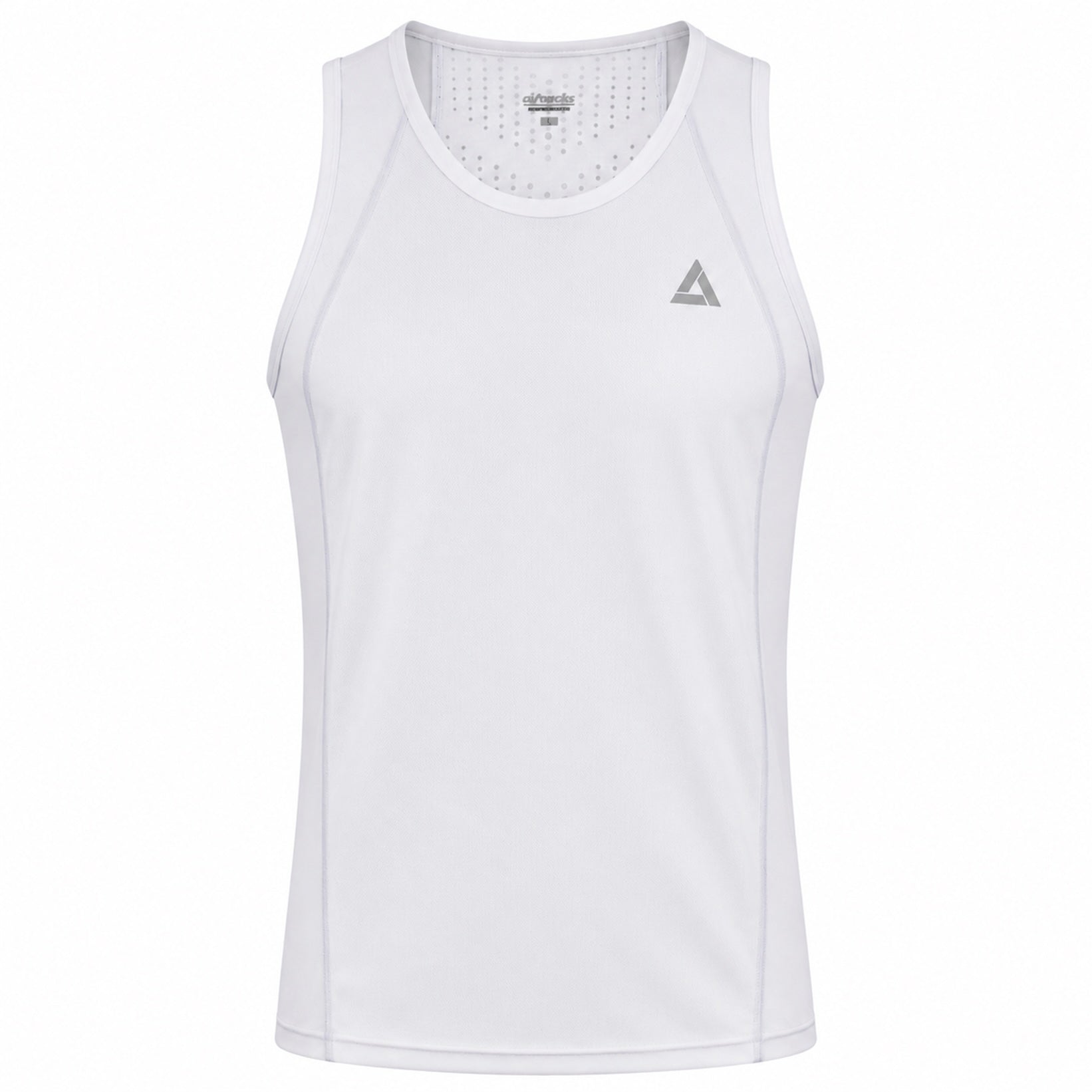 Herren Laufshirt Ärmellos Kurzarm Tank-Top Comfort Line Weiss