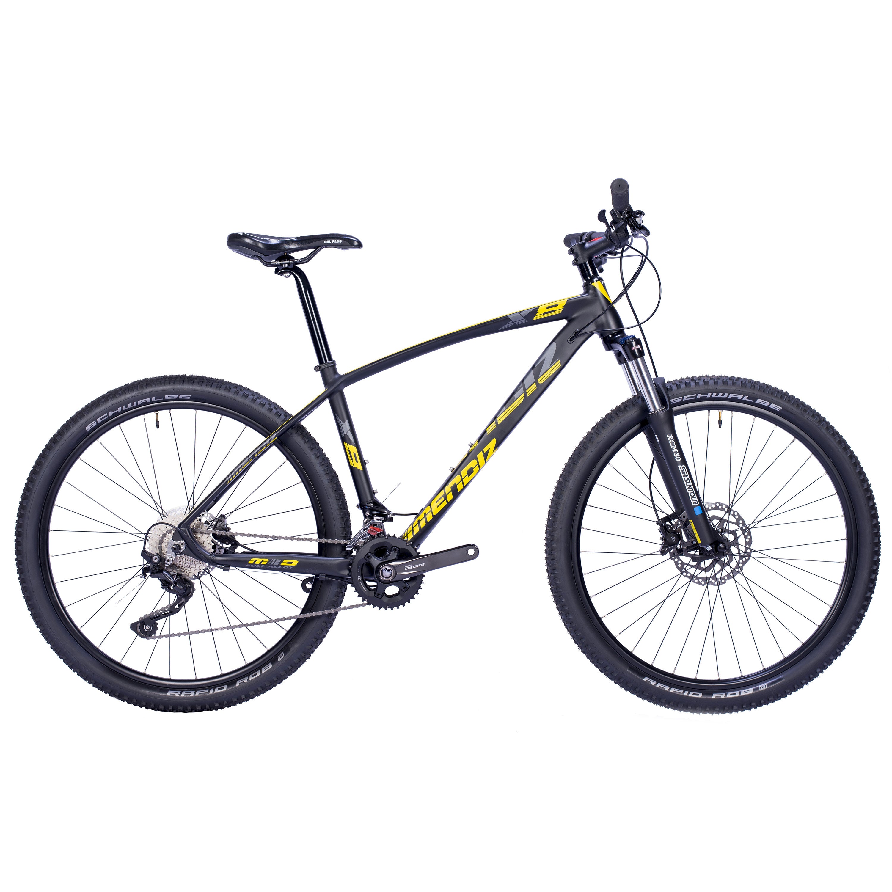 27,5 Zoll Unisex MTB RX8 Hardtail 2x10G Shimano Deore Schwarz Gelb