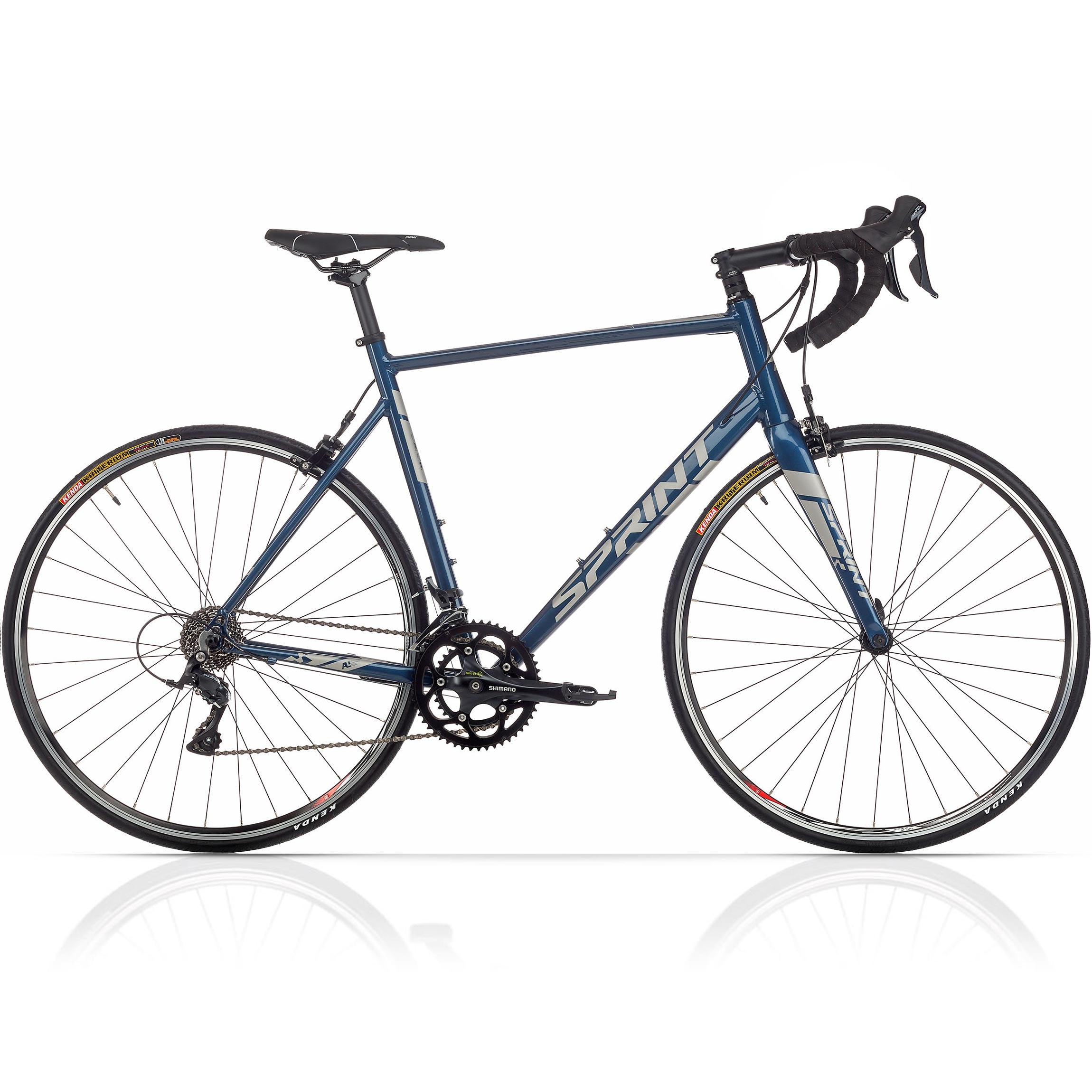 28" Vélo de course homme SPRINT MONZA ELITE 28 fourche carbone Vélo 2 x 9 vitesses SHIMANO SORA RD-R3000 Bleu / Noir