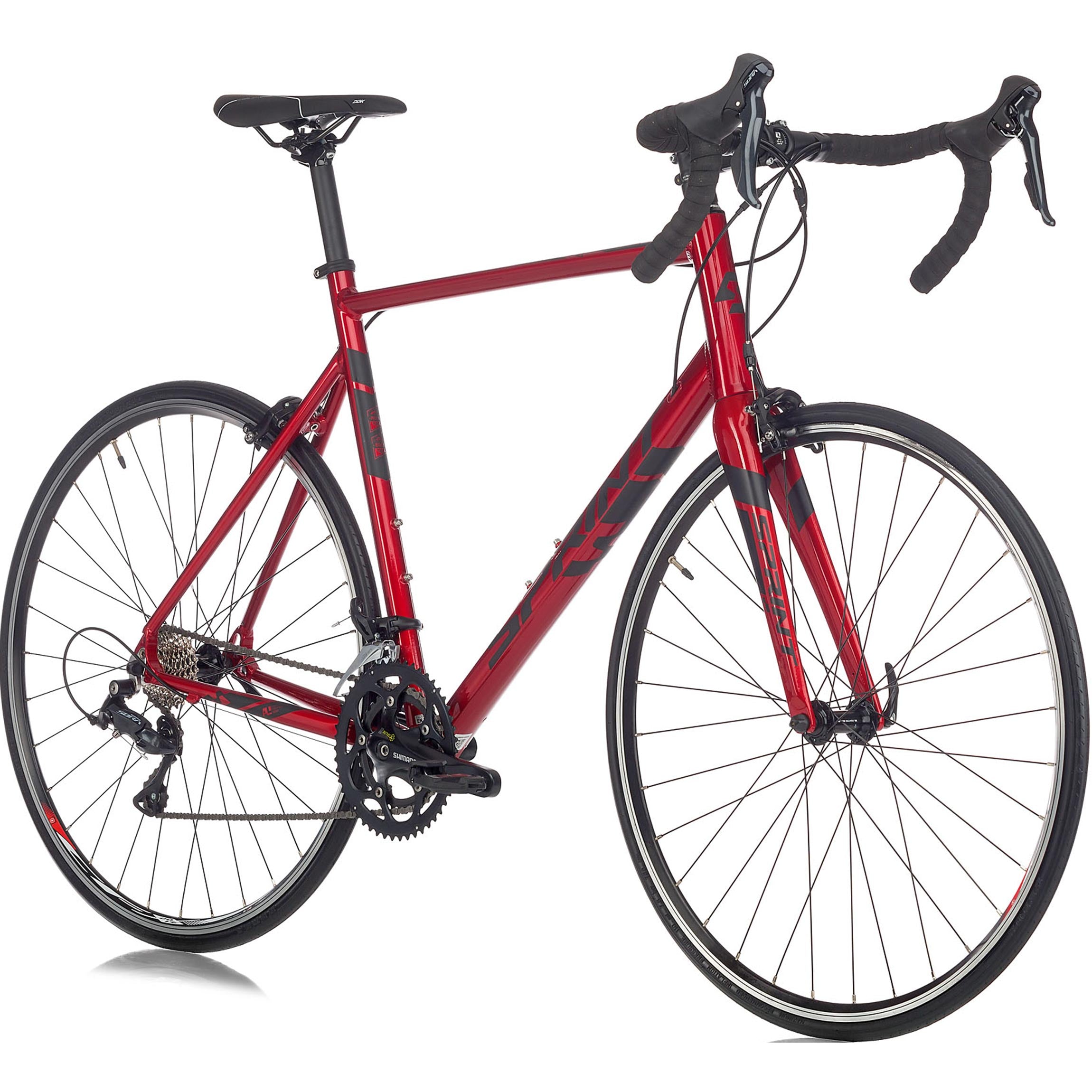 28" Herren Rennrad SPRINT MONZA ELITE Fahrrad CARBON GABEL 2 x 9 Gang SHIMANO SORA RD-R3000 Red / Gloss