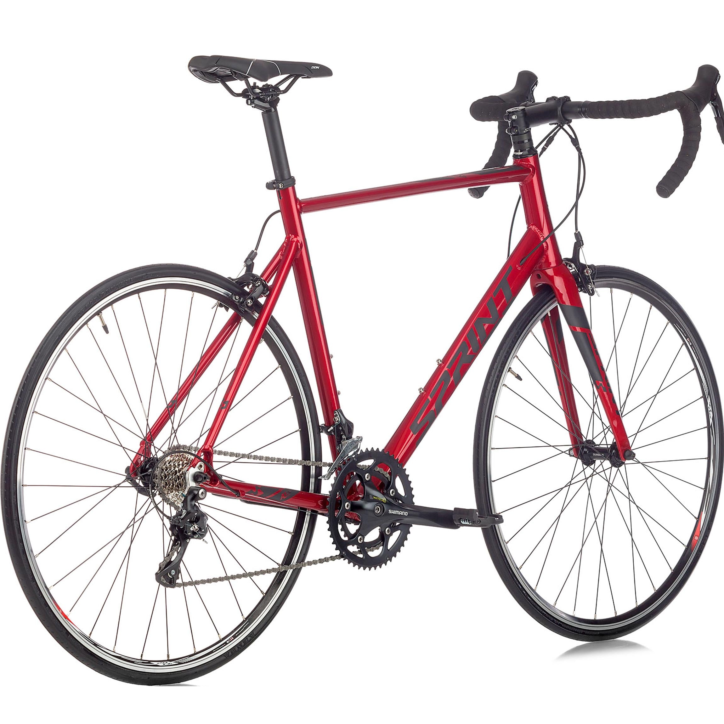 28" Herren Rennrad SPRINT MONZA ELITE Fahrrad CARBON GABEL 2 x 9 Gang SHIMANO SORA RD-R3000 Red / Gloss