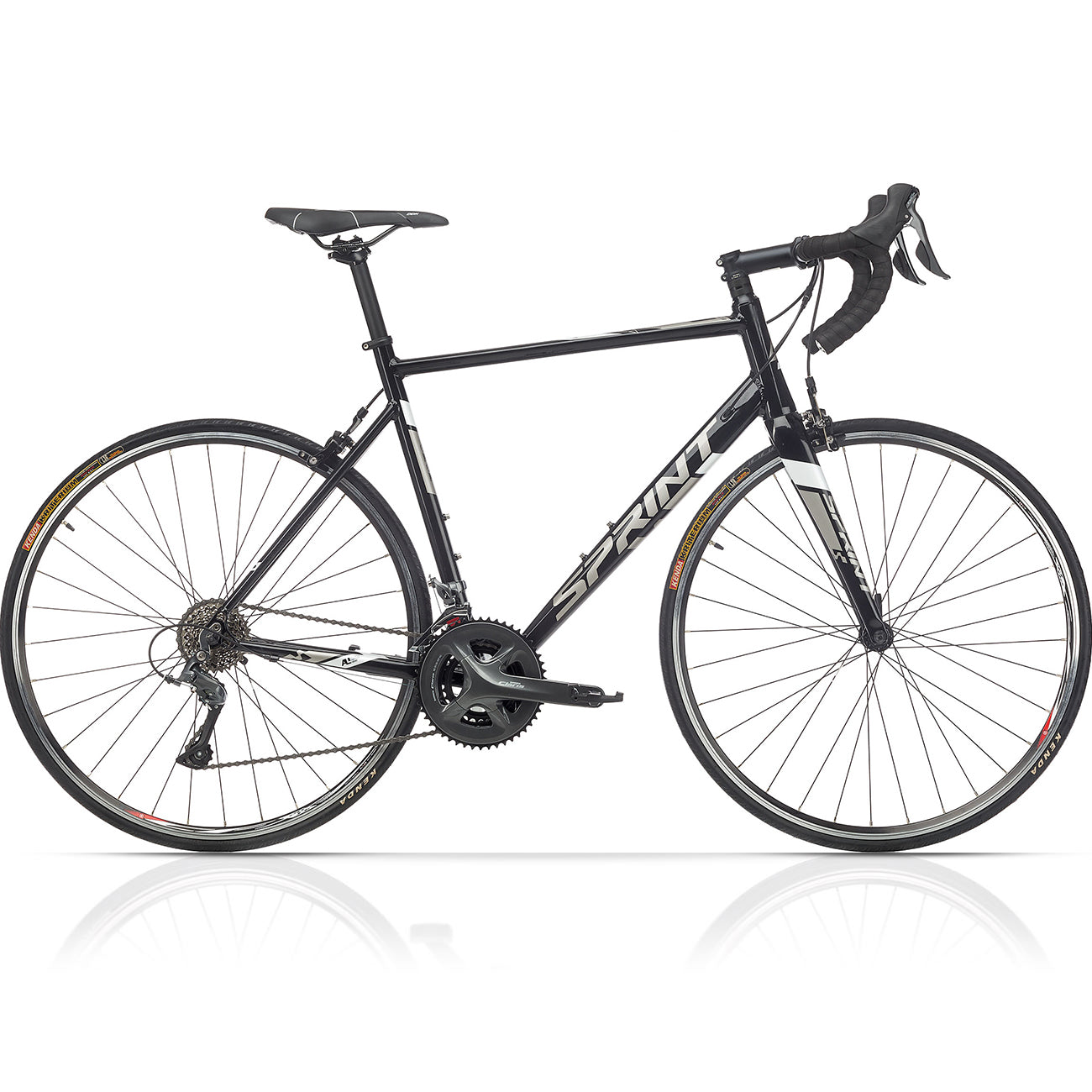 28" Herren Rennrad SPRINT MONZA RACE Fahrrad CARBON GABEL 2 x 8 Gang SHIMANO CLARIS RD-R2000 Black / White
