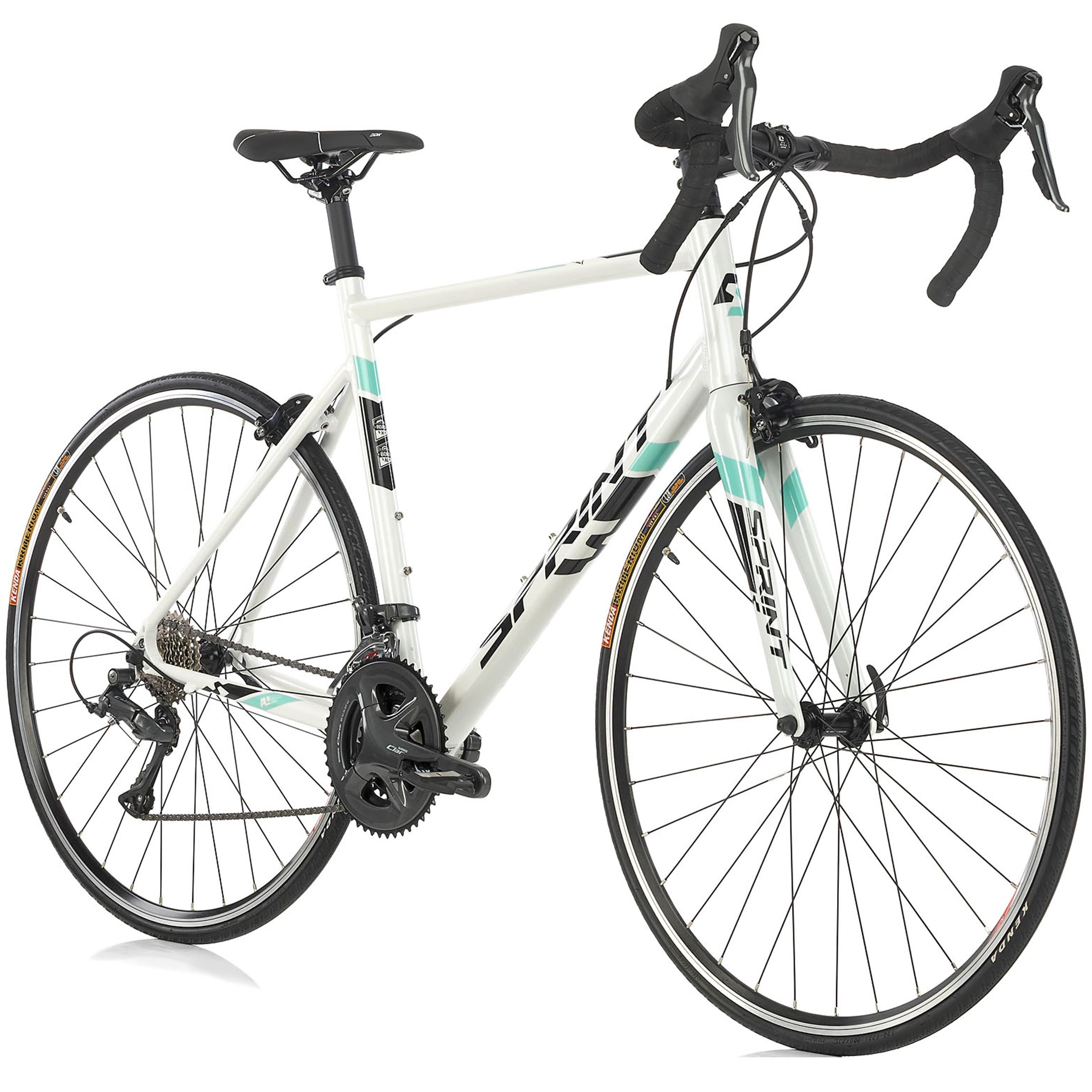 28" Herren Rennrad SPRINT MONZA RACE Fahrrad CARBON GABEL 2 x 8 Gang SHIMANO CLARIS RD-R2000 White / Green