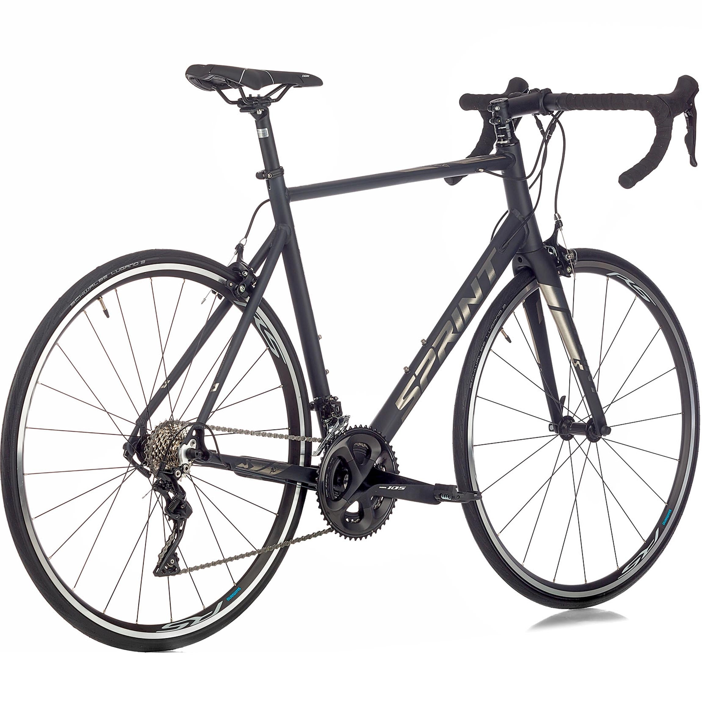 28" Herren Rennrad SPRINT MONZA TEAM Fahrrad CARBON GABEL 2 x 11 Gang SHIMANO 105 RD-R7000 Black / Matt