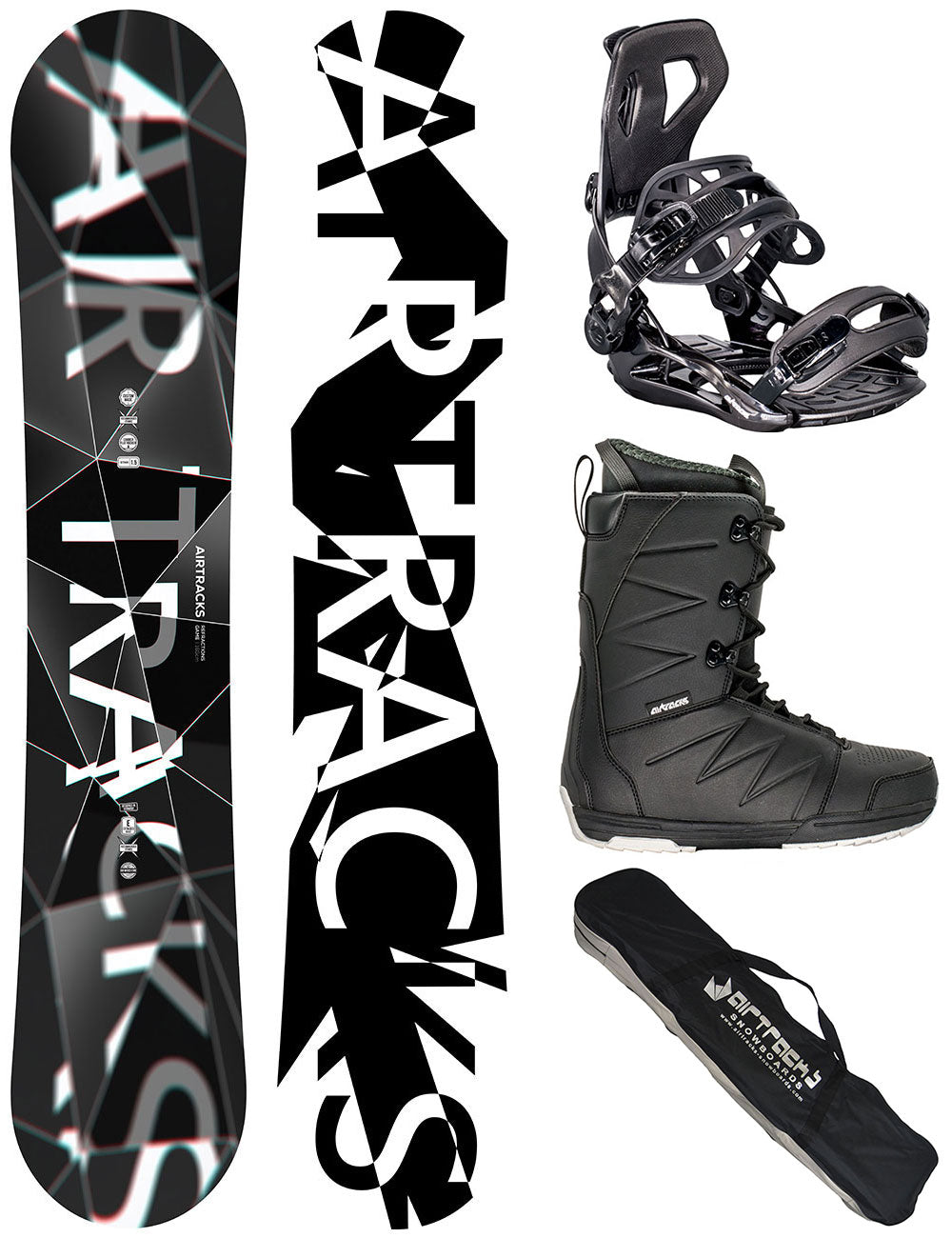 Set Snowboard Uomo Refractions Game Camber Wide + Bindings Master Pro ME + Boots Star Black + Sacco SB