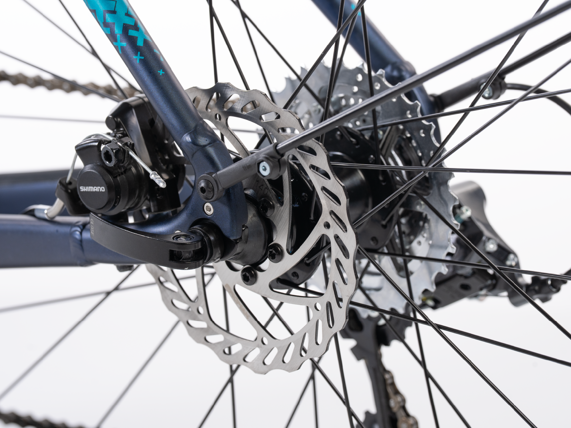 28" Herren Gravel Fahrrad Storm 3.1 Shimano 2x8 Claris R2000 + Sora RD-R3000-GS Blau Matt