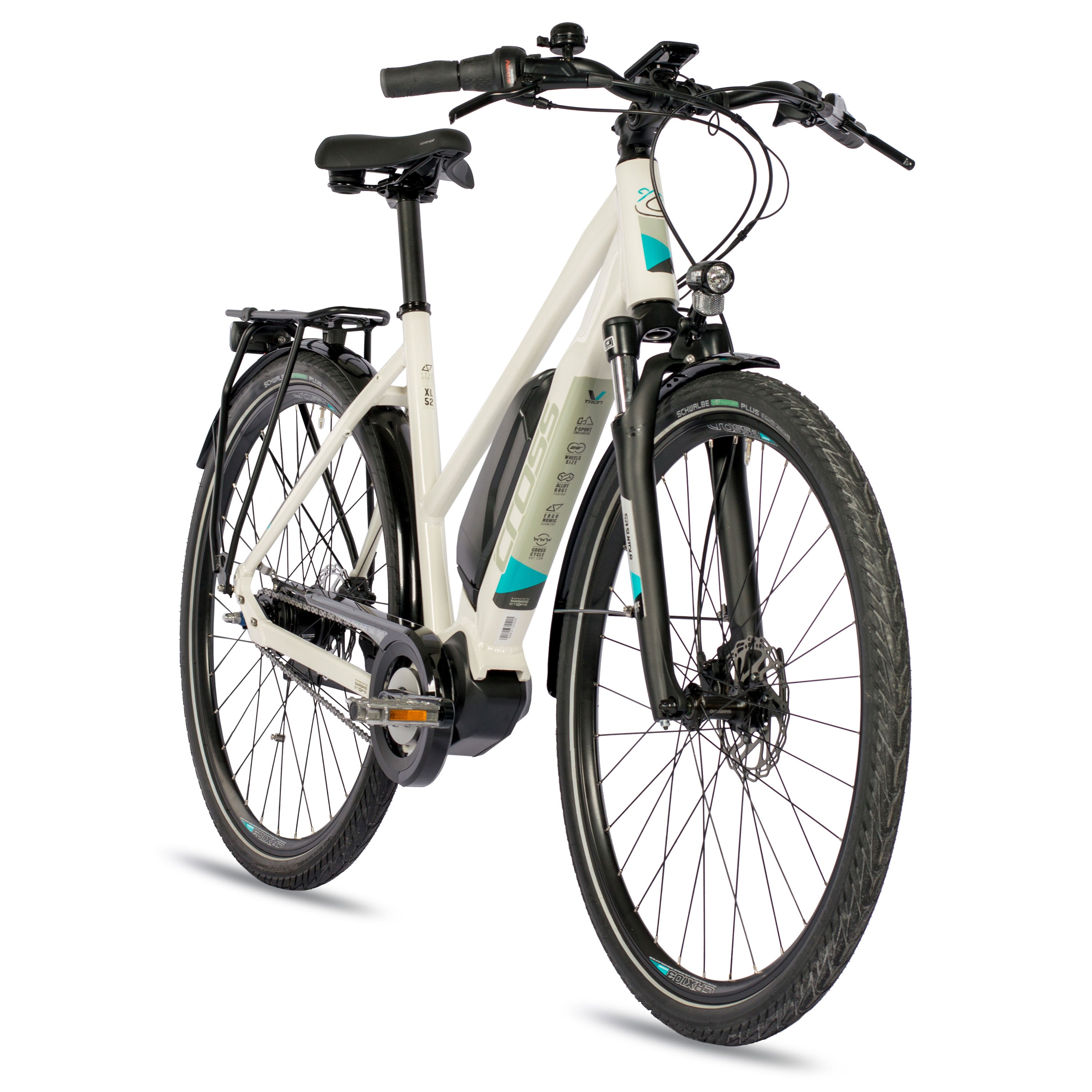 28" BICICLETA ELÉCTRICA DE PARA MUJER, CITY V-TRON SHIMANO STEPS E-5000 418Wh 7 VELOCIDADES SHIMANO NEXUS