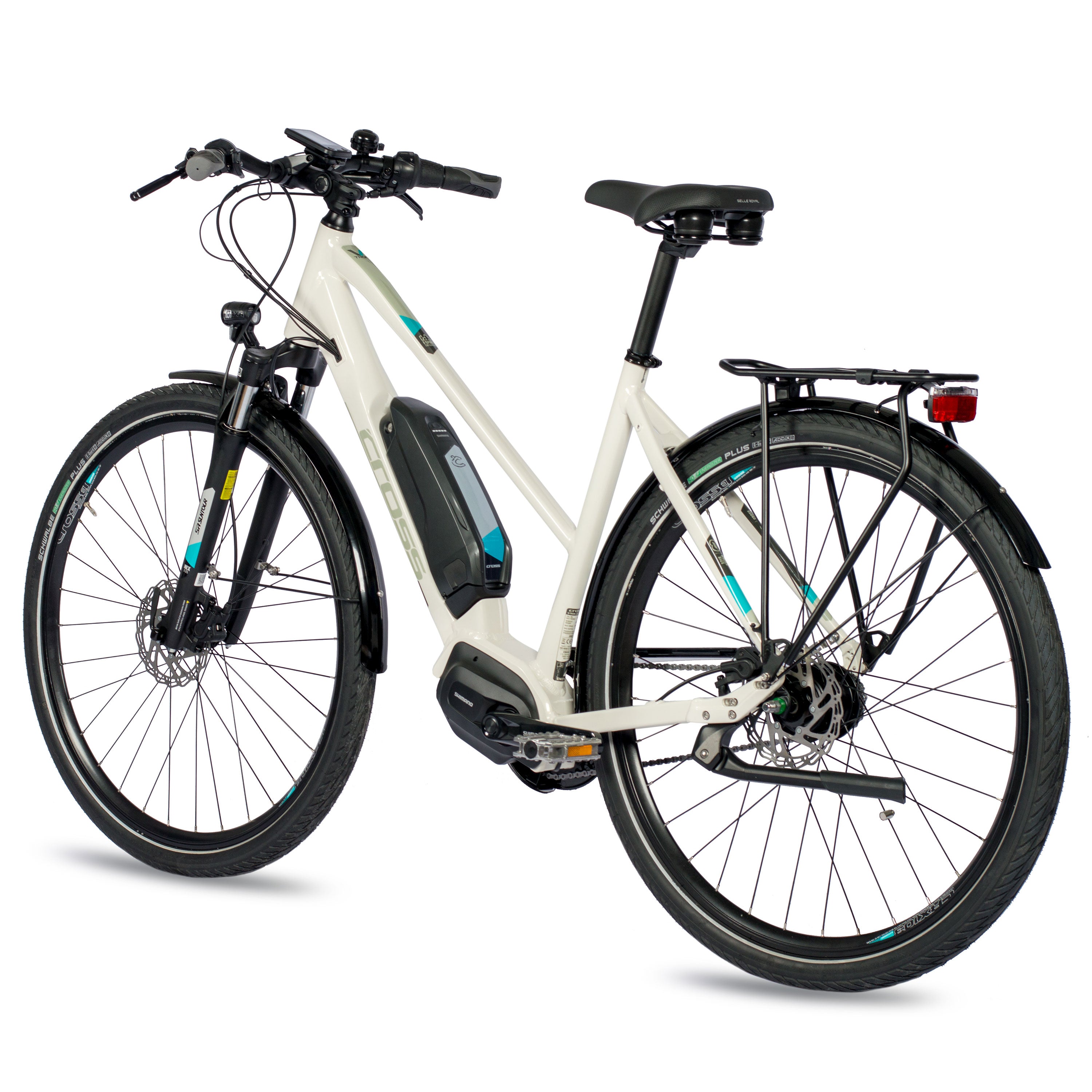 28" BICICLETA ELÉCTRICA DE PARA MUJER, CITY V-TRON SHIMANO STEPS E-5000 418Wh 7 VELOCIDADES SHIMANO NEXUS