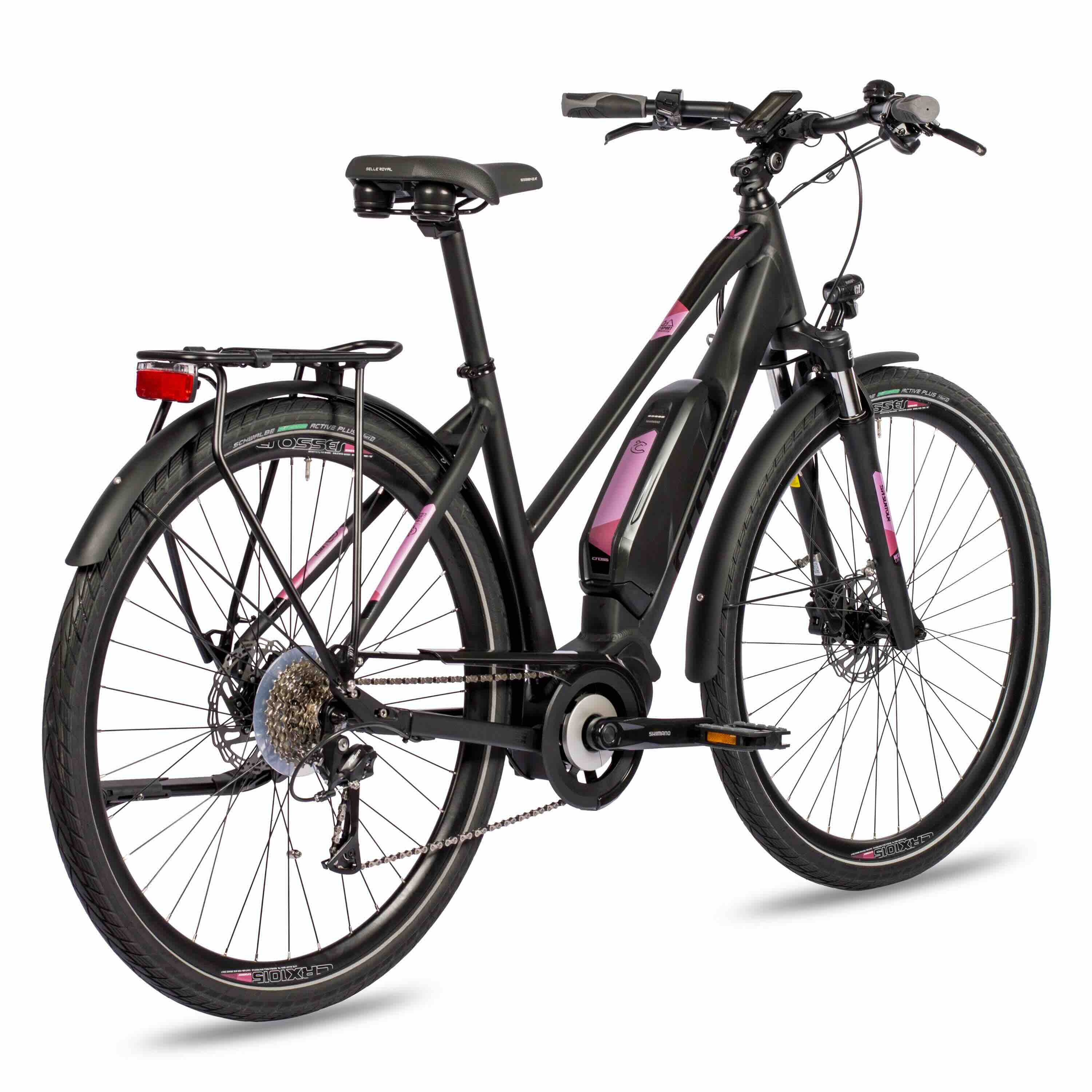 28" Damen E-Bike Trekking Fahrrad V-TRON SHIMANO STEPS E-5000 418 Wh 9 GANG SHIMANO RD-T3000