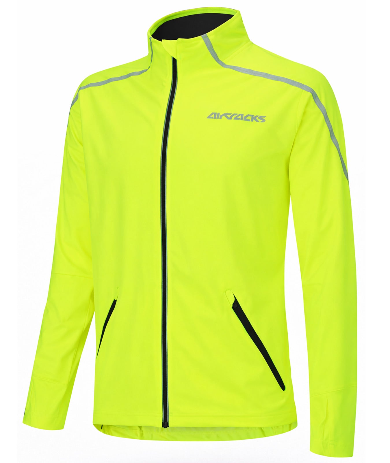 Veste à vélo thermique masculin - veste de course aérien technologique néon