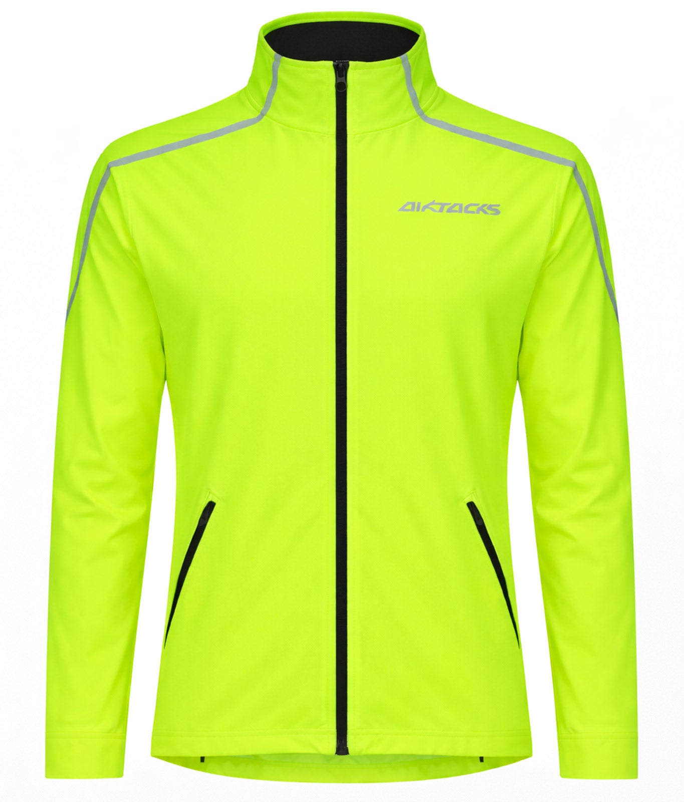 Veste à vélo thermique masculin - veste de course aérien technologique néon