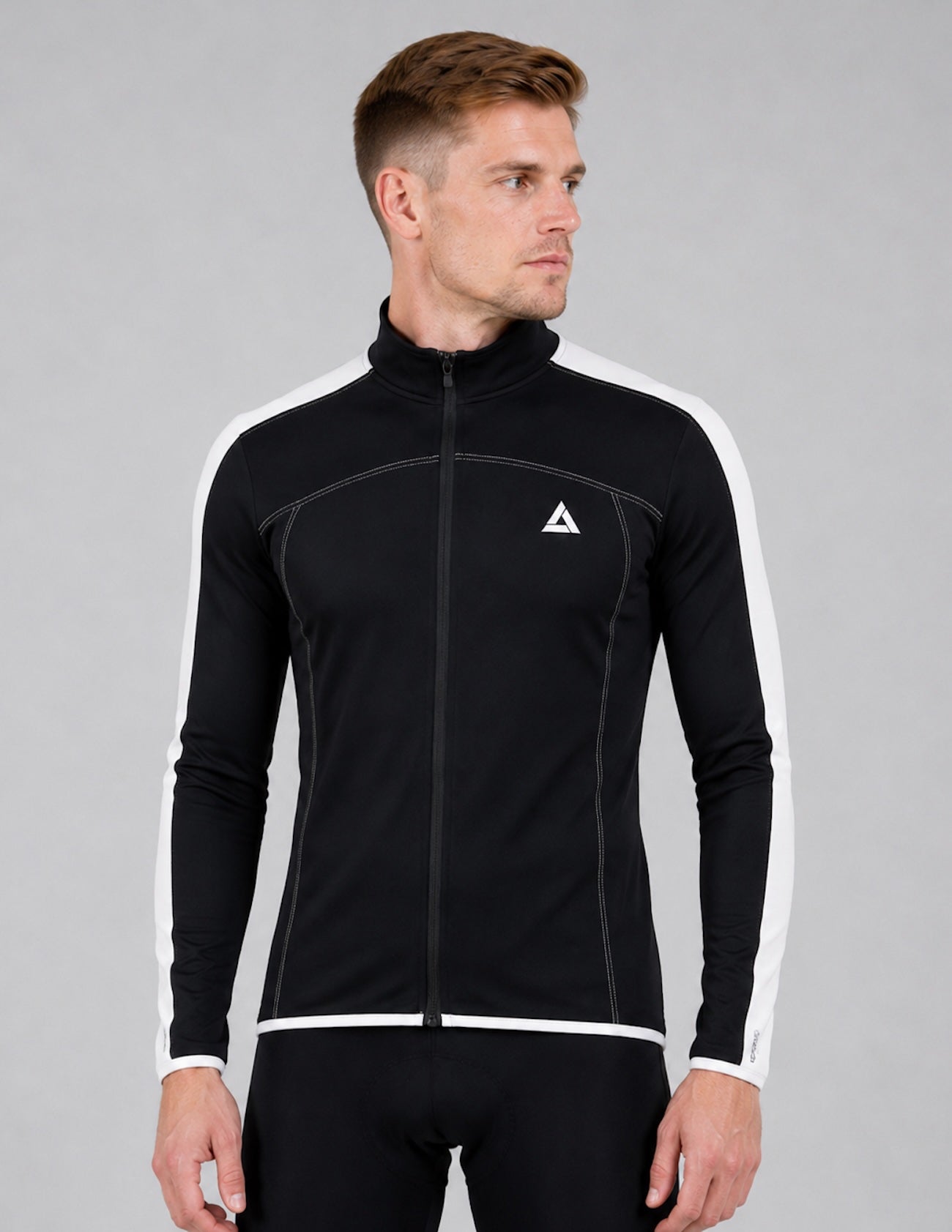 Thermo Bicycle Jersey Bras long par ligne noir blanc