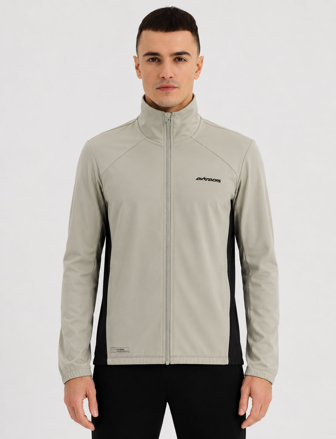 Veste d'hiver homme pour vélo Softshell Thermique Ligne Advance Noir-Gris