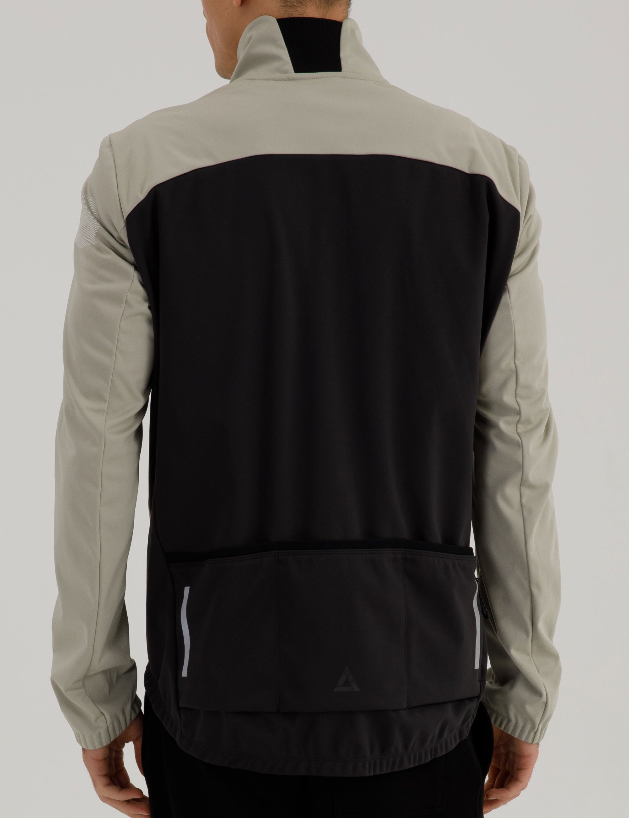 Veste d'hiver homme pour vélo Softshell Thermique Ligne Advance Noir-Gris