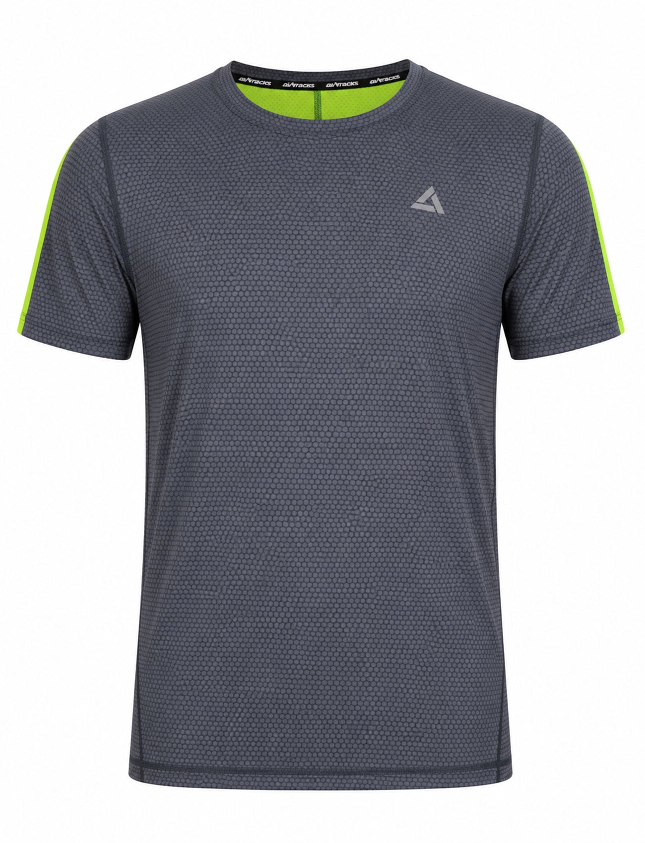 Herren Funktions Laufshirt Kurzarm Pro Line Grau Neon