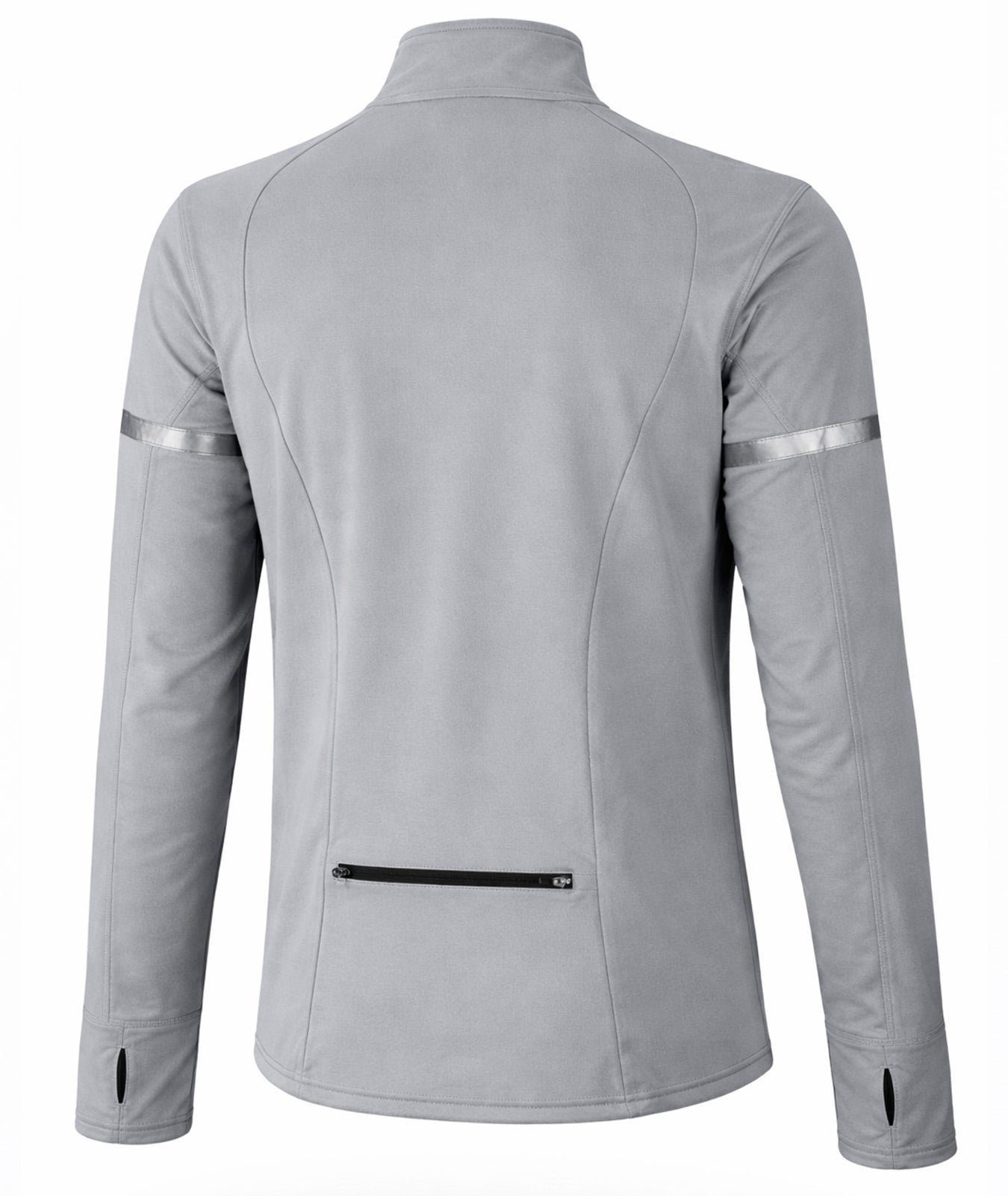Herren Thermo Fahrradtrikot - Laufshirt Langarm Grau