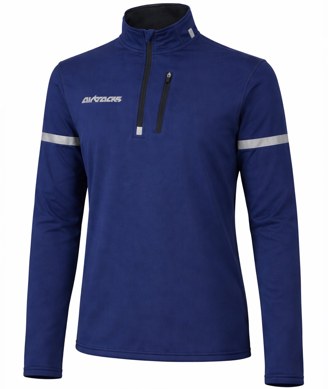 Men Thermo bicycle jersey - running shirt long -sleeved navy blue