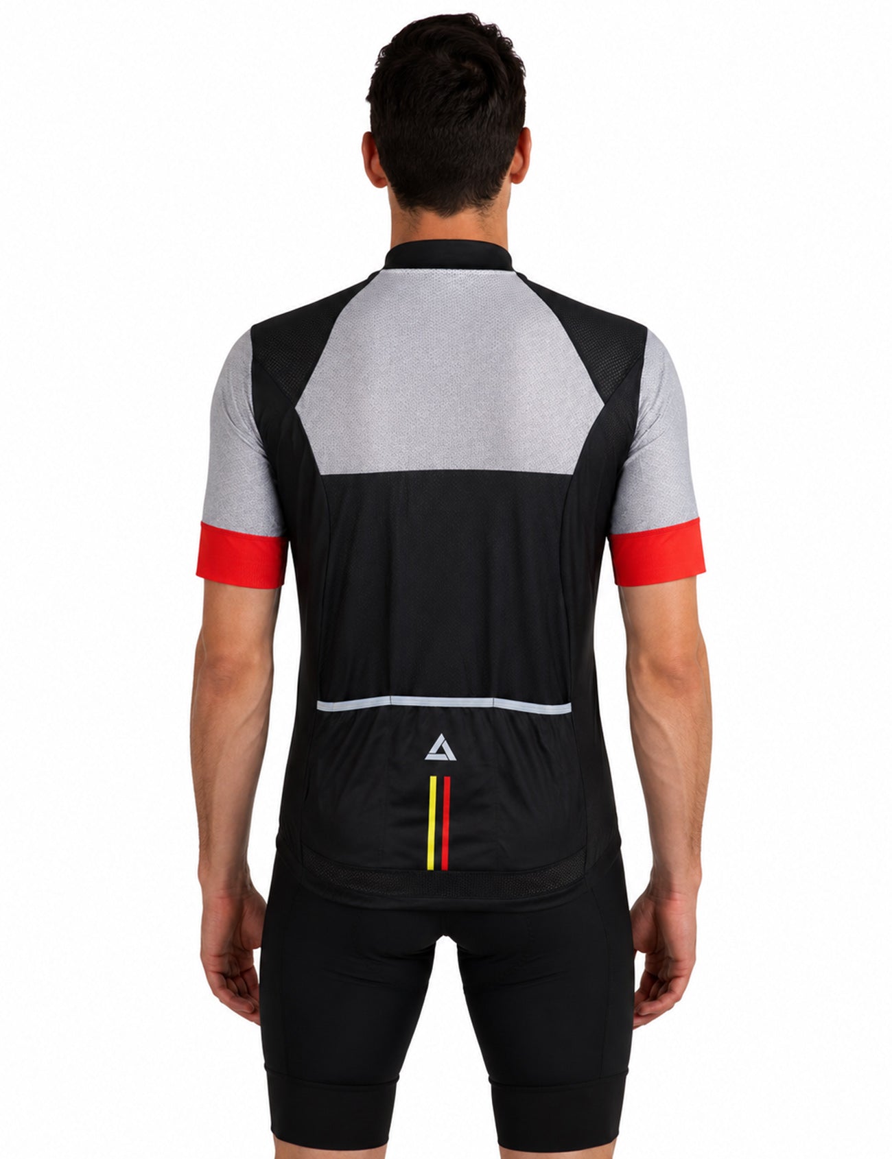 Herren Fahrradtrikot Kurzarm Radtrikot Pro Team Line III Schwarz-Grau