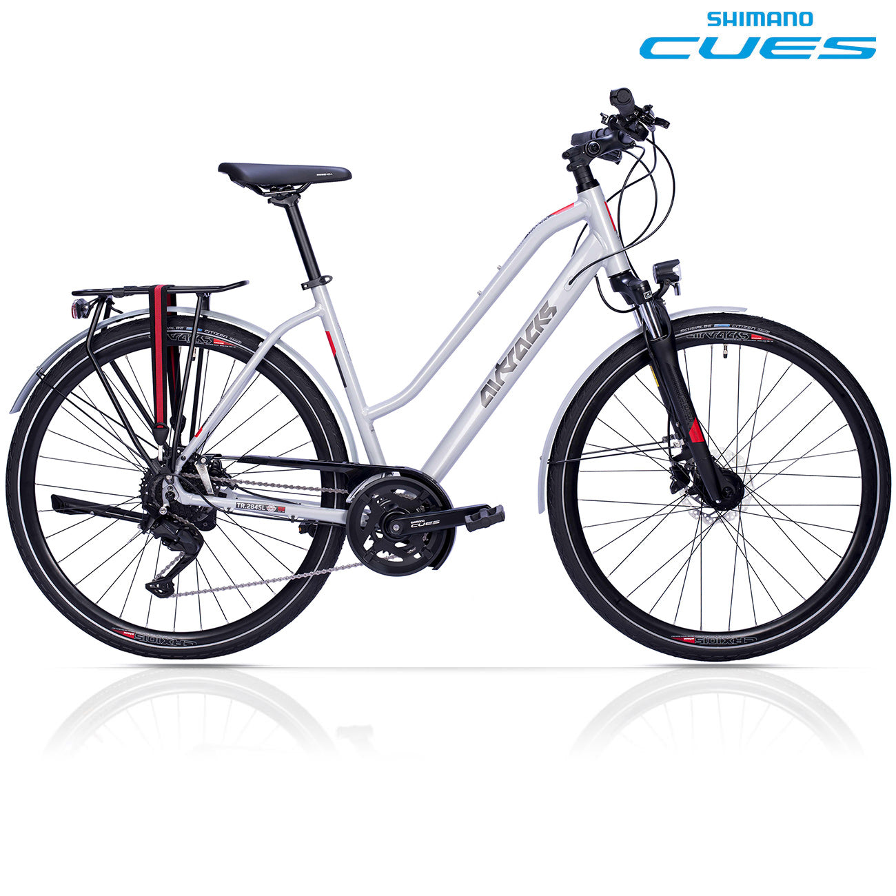 28" Damen Trekking Fahrrad TR.2845L Trekkingrad 2 x 9 GANG SHIMANO CUES RD-U3020-9 SHADOW
