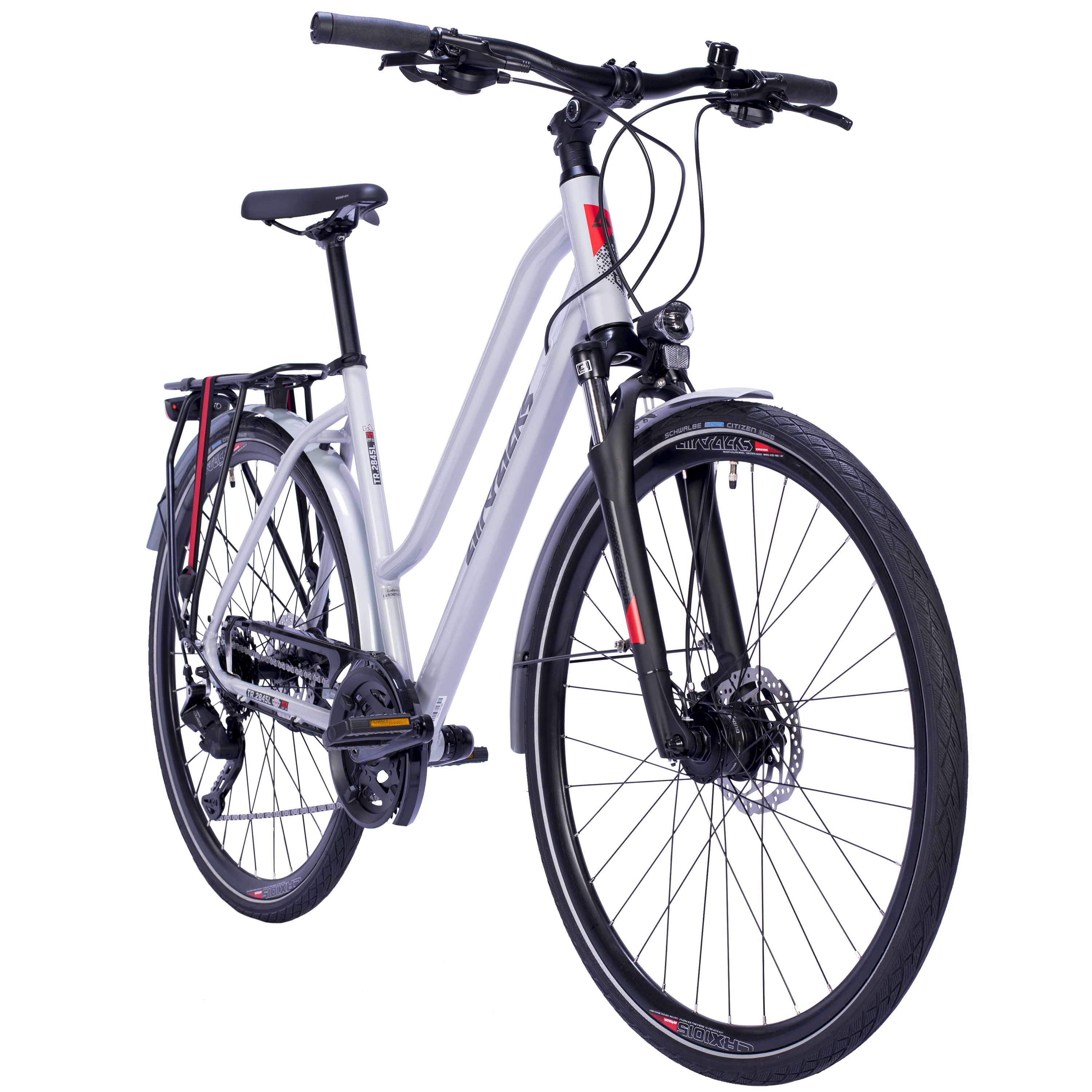 28" Damen Trekking Fahrrad TR.2845L Trekkingrad 2 x 9 GANG SHIMANO CUES RD-U3020-9 SHADOW