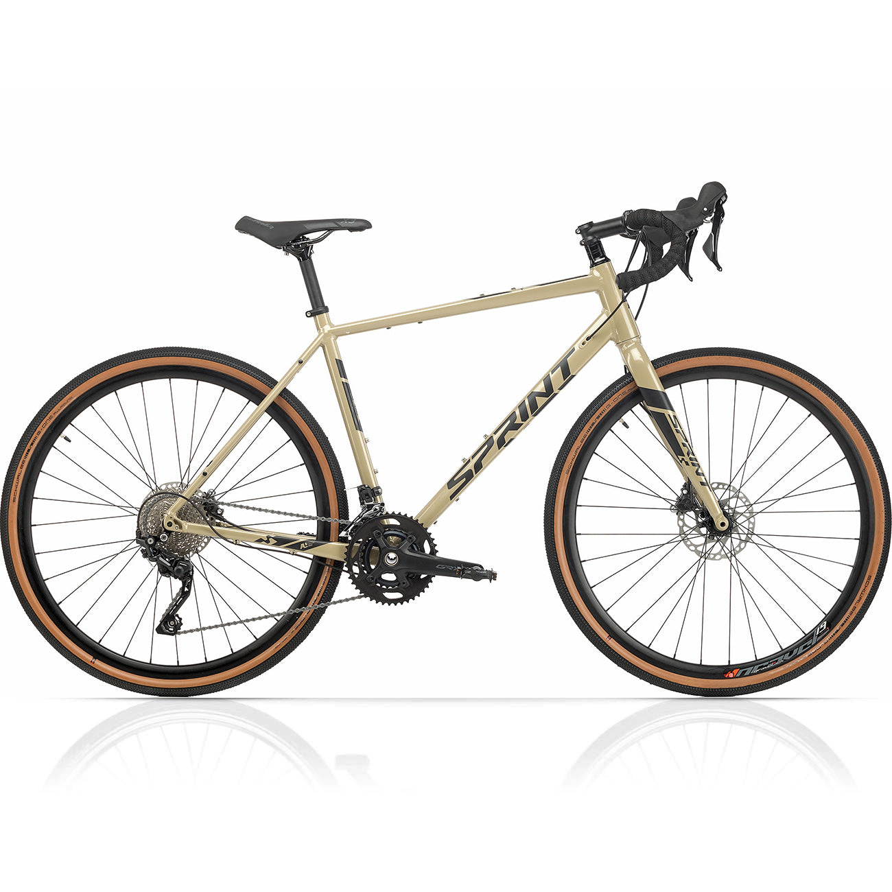 28" Herren Gravel Bike WHISPER ELITE HD Fahrrad 2 x 10 Gang Shimano SHIMANO GRX-400 Beige