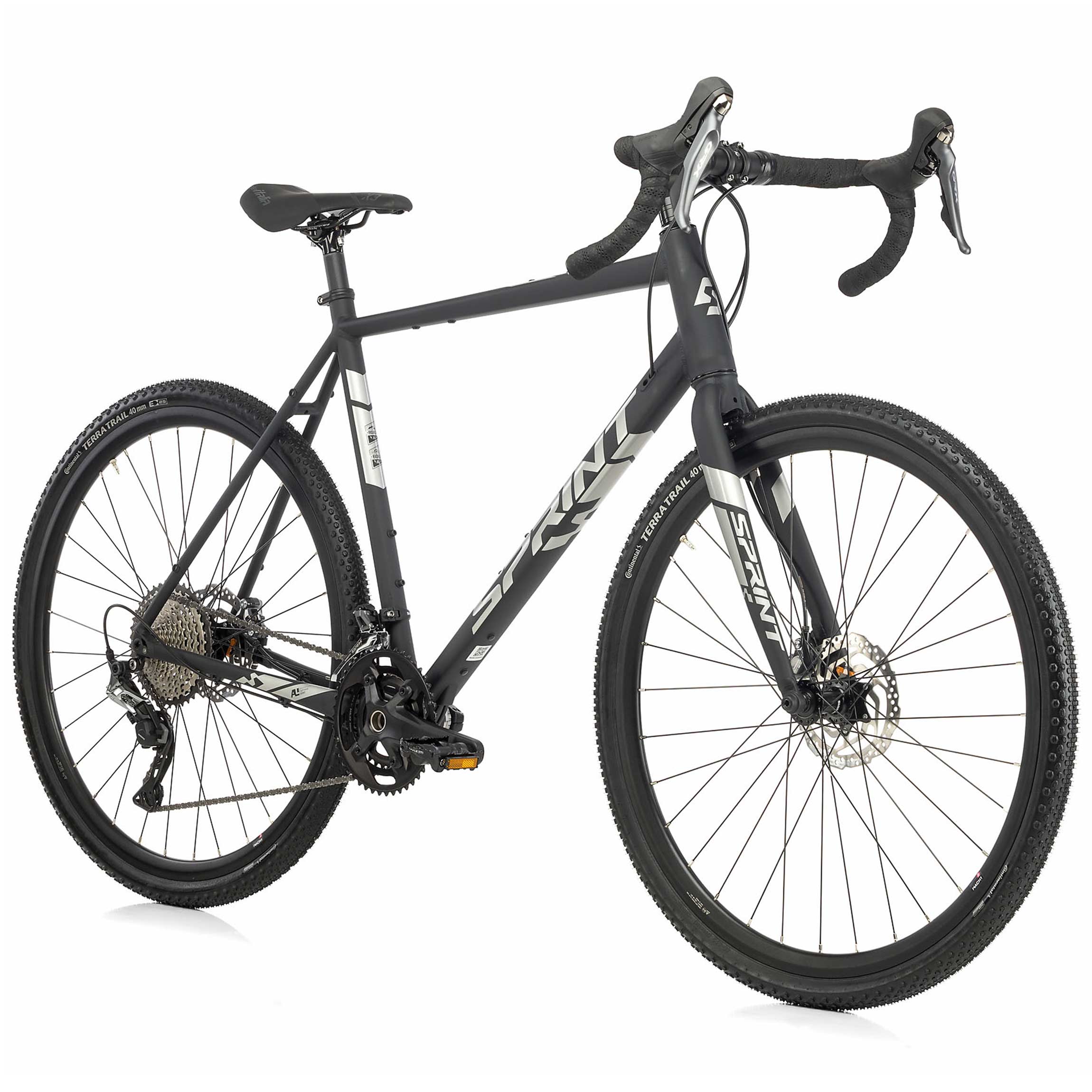 28" Herren Gravel Bike WHISPER TEAM GRX Fahrrad 2 x 11 Gang SHIMANO GRX RD-RX812 Schwarz