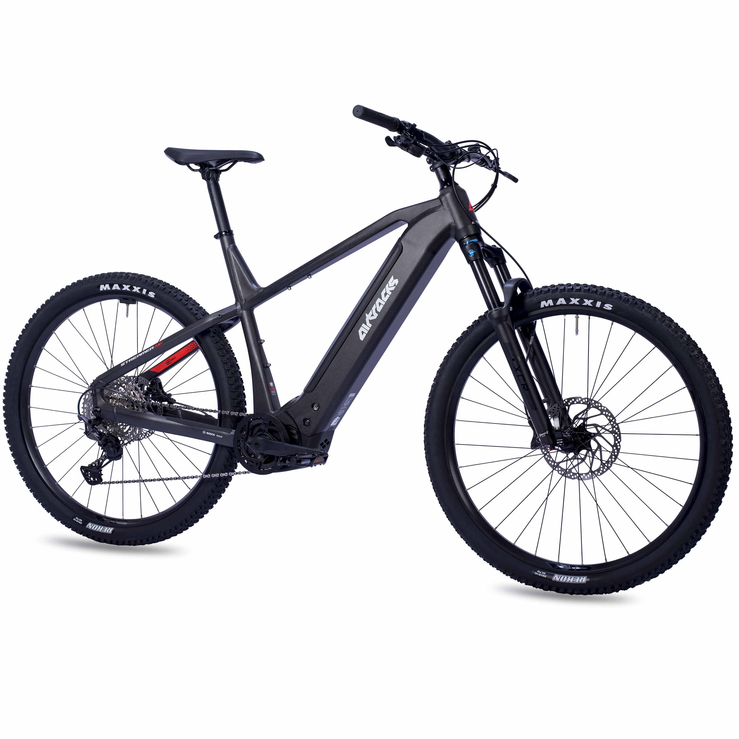 29" Herren E-MTB STREAMER CX12 BOSCH PERFORMANCE LINE CX GEN 5 (120 Nm) Smart System POWERTUBE 800 Wh 12 GANG SHIMANO XT RD-M8100 SGS Schwarz