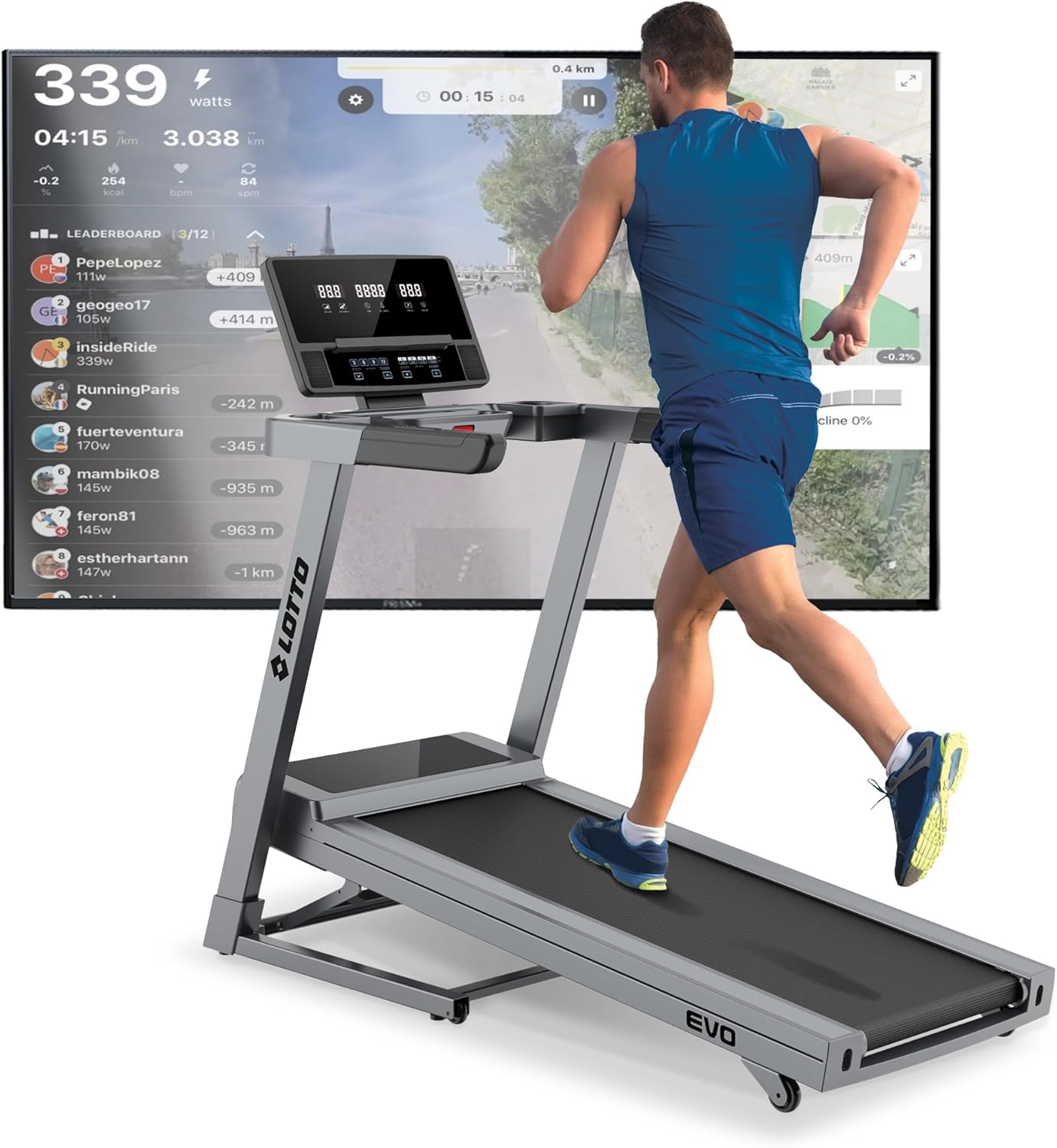 Lotto EVO TOUELLABLE PLIMable électriquement jusqu'à 100 kg Bluetooth 1-16 km / h 125x45cm