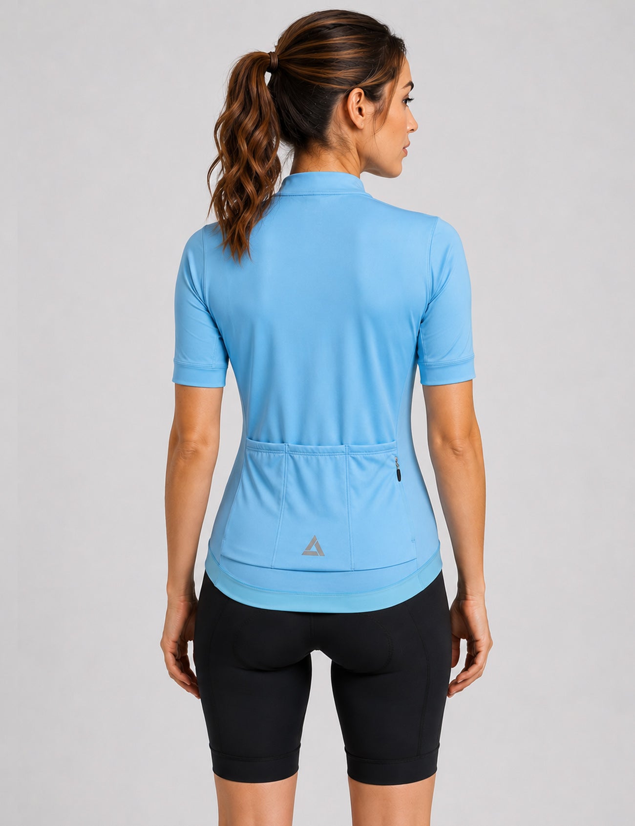 Damen Fahrradtrikot Kurzarm Radtrikot Comfort Line Celeste