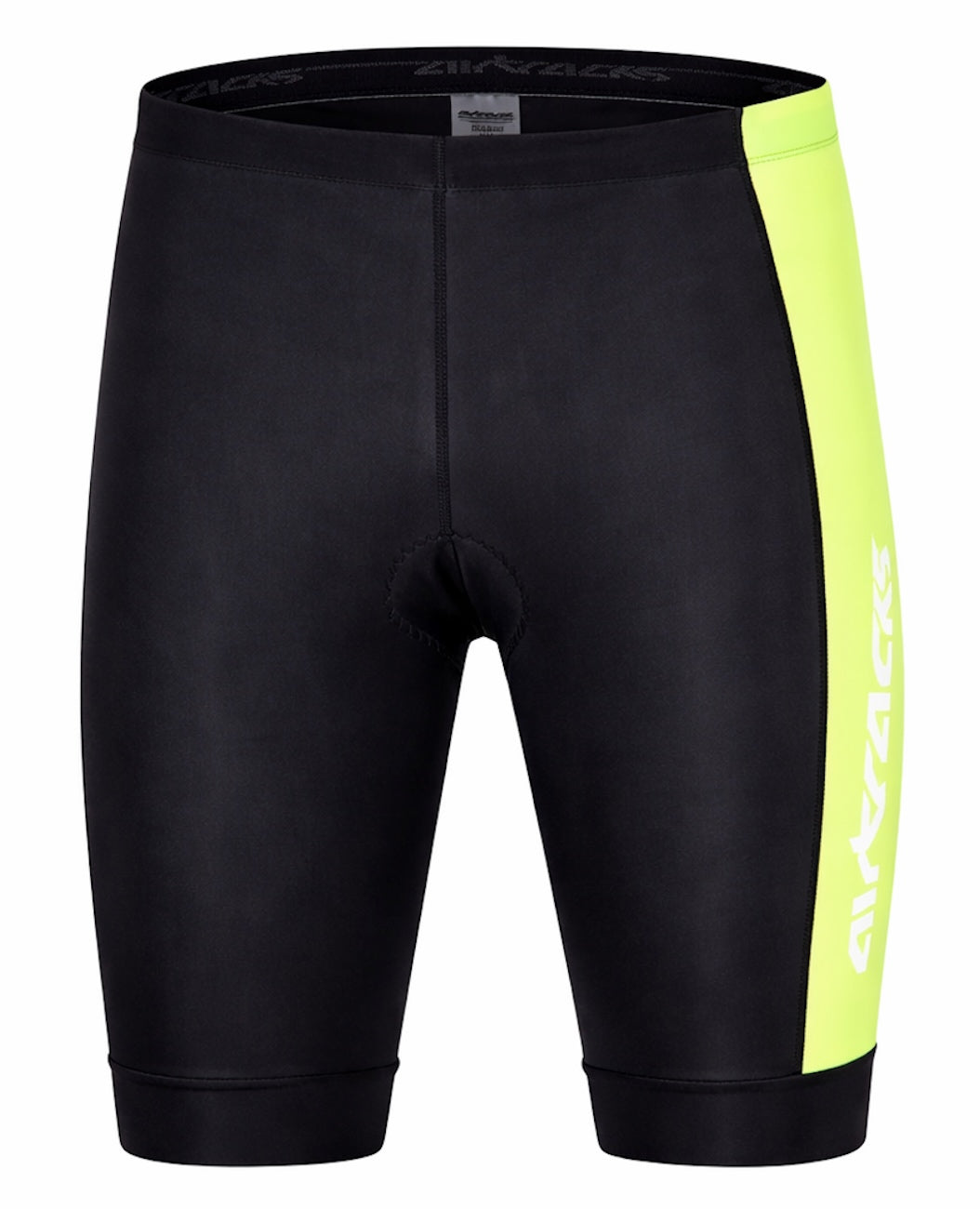 Herren Fahrradhose Kurz Radhose Pro Line Schwarz-Neon