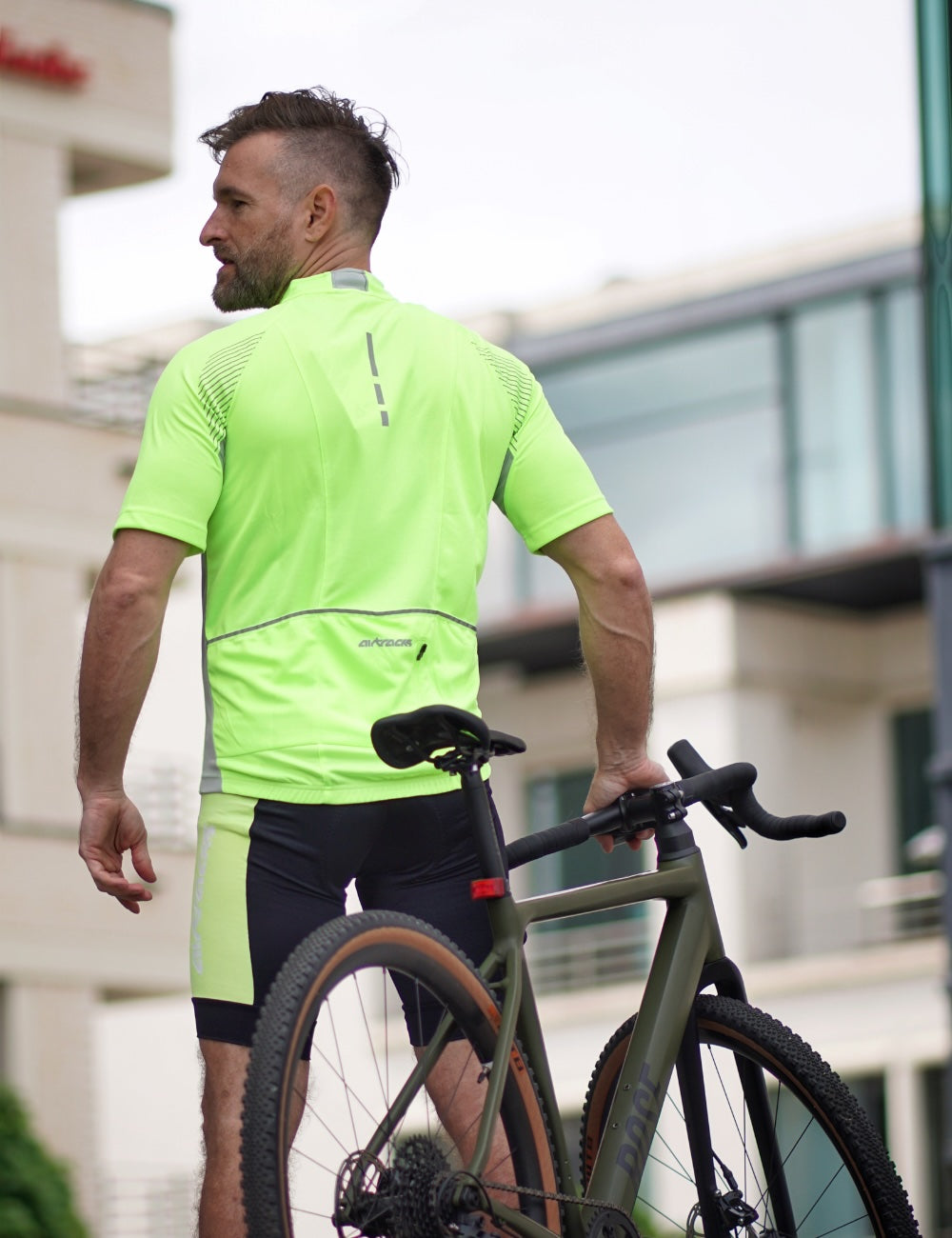 Jersey de bicicleta masculina Set Jersey de bicicleta Corto Corto Team II + Pantalones cortos por línea