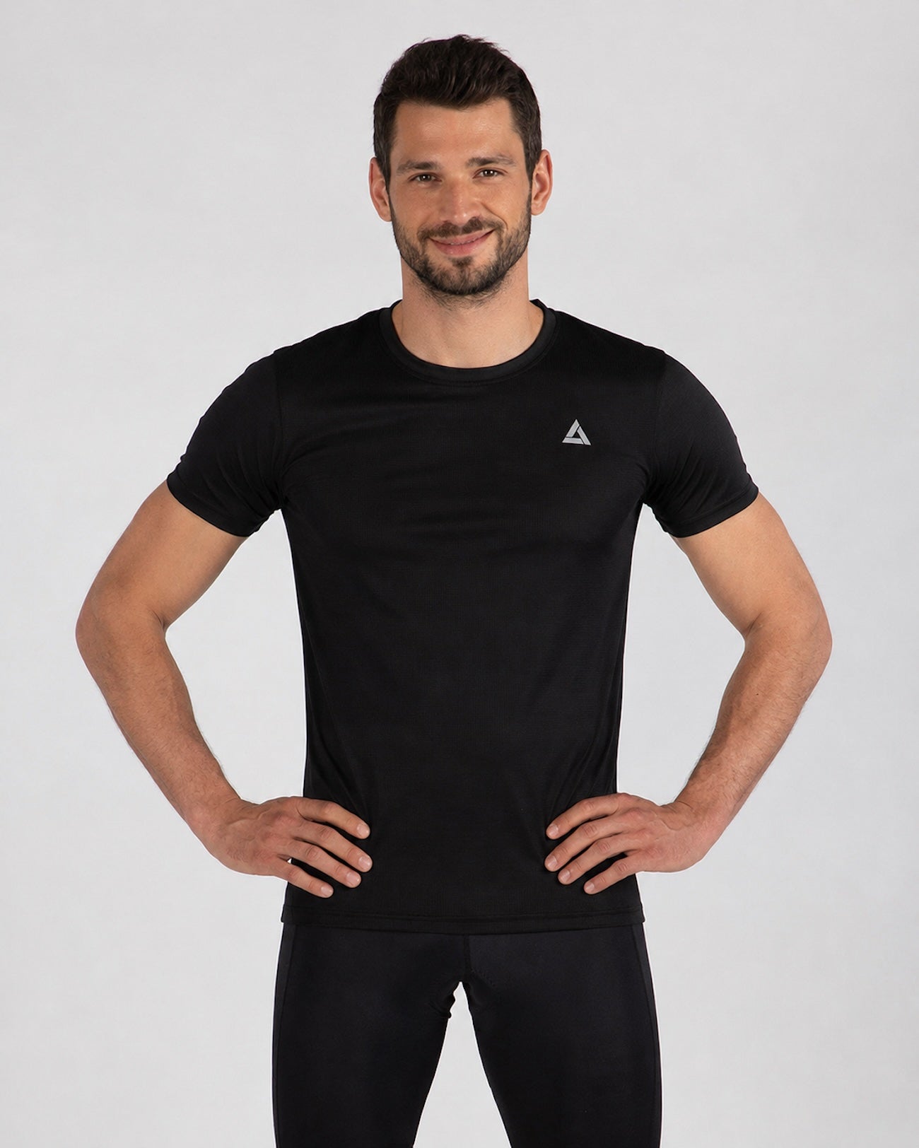 Herren Funktions Laufshirt Kurzarm Comfort Line Schwarz