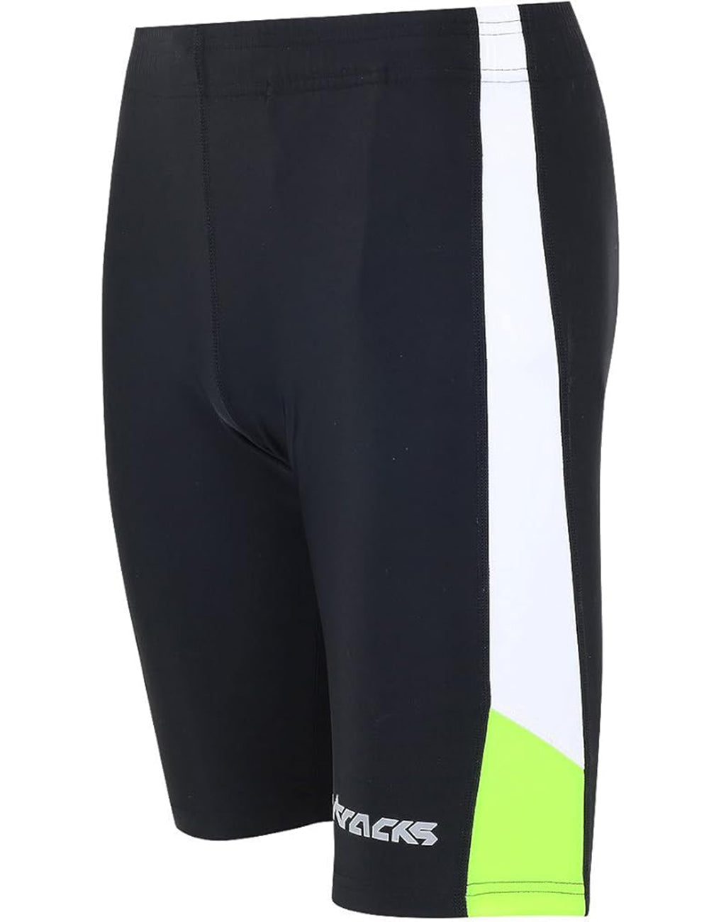 Pantalon de course masculin court néon noir