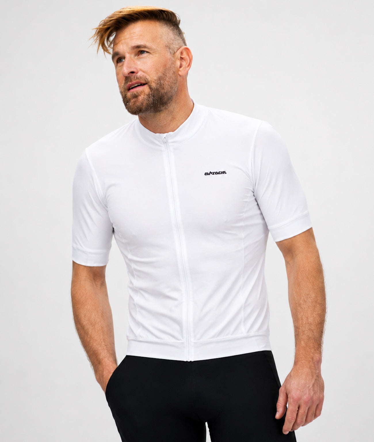 Herren Fahrradtrikot Kurzarm Radtrikot Air Tech II Weiß