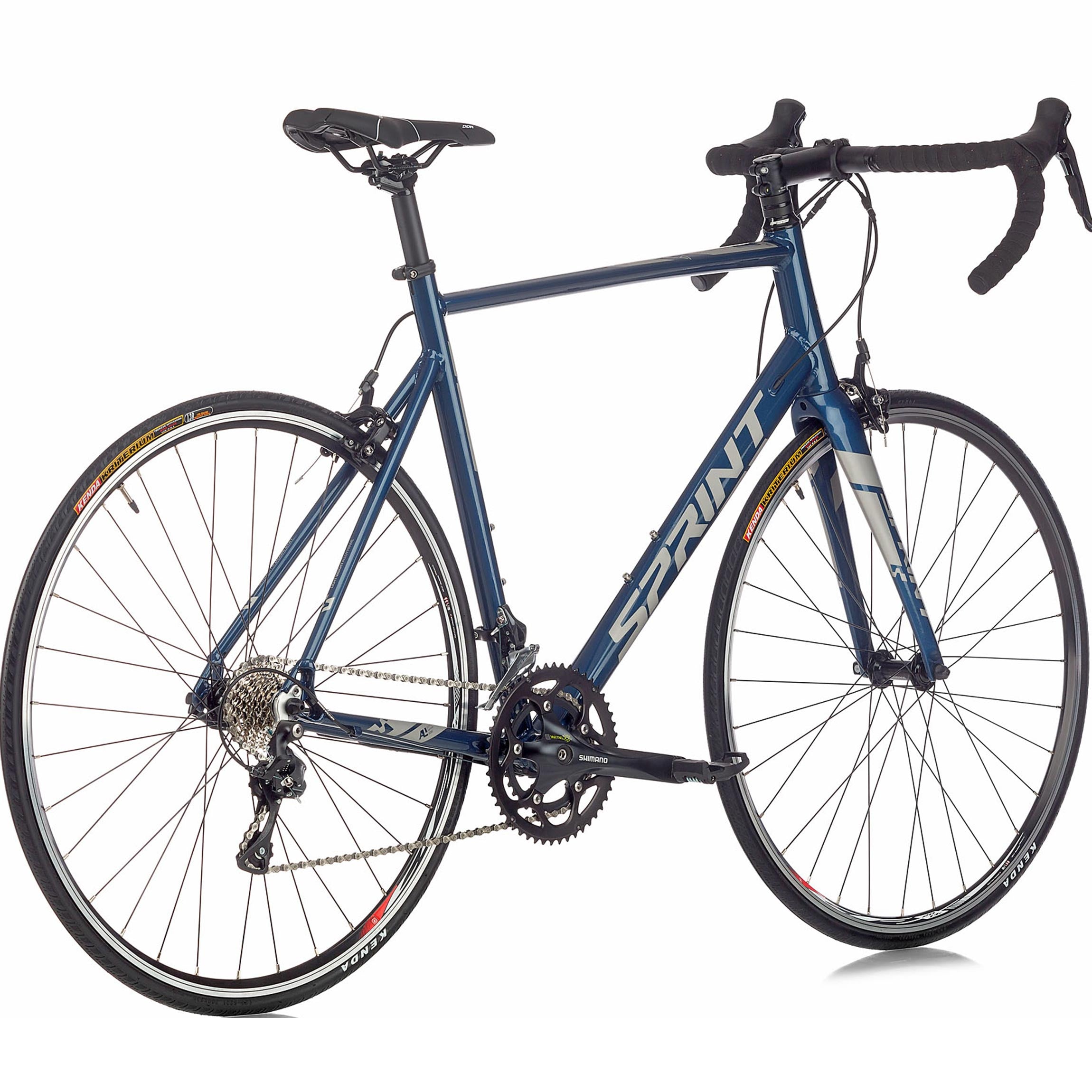 28" Vélo de course homme SPRINT MONZA ELITE 28 fourche carbone Vélo 2 x 9 vitesses SHIMANO SORA RD-R3000 Bleu / Noir
