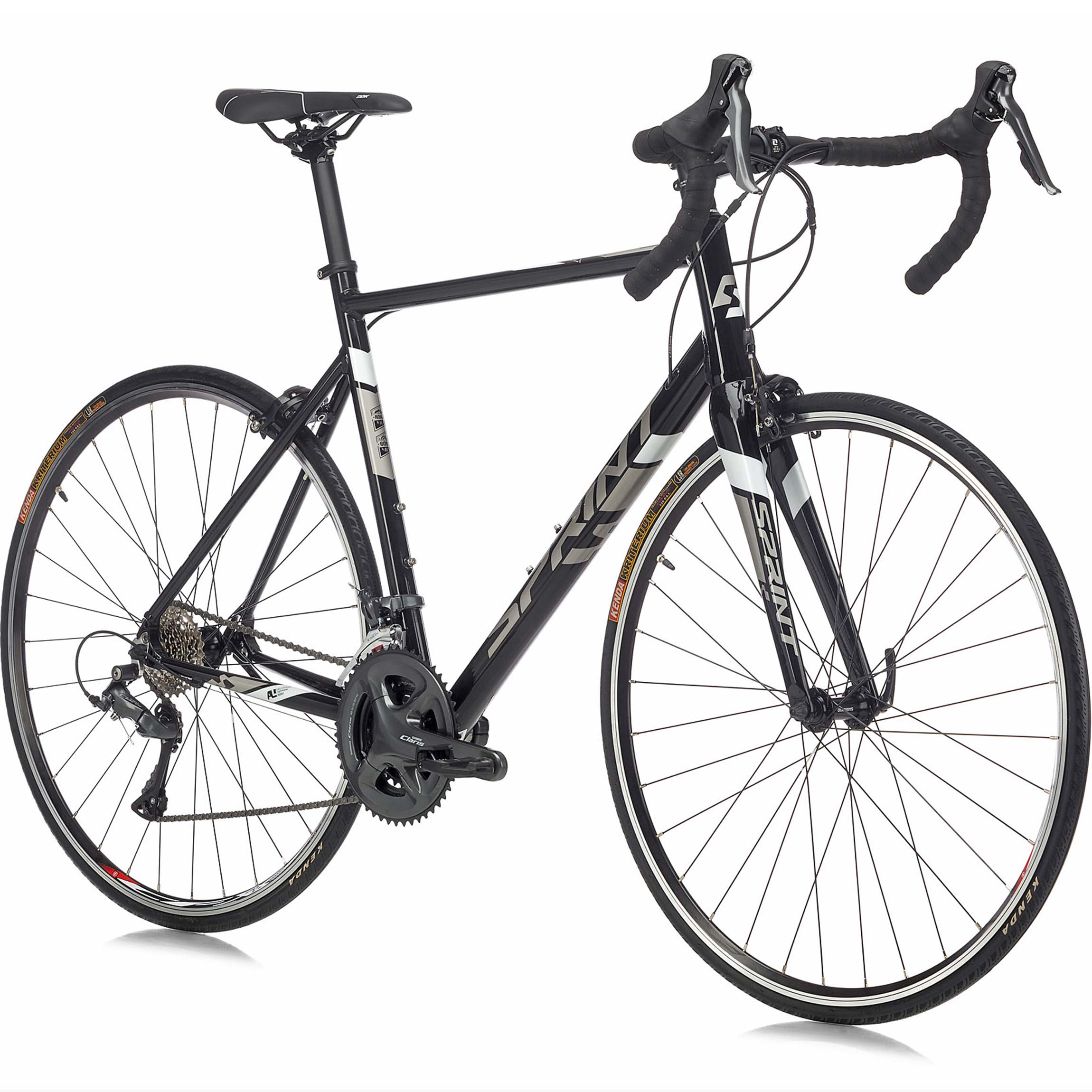 28" Herren Rennrad SPRINT MONZA RACE Fahrrad CARBON GABEL 2 x 8 Gang SHIMANO CLARIS RD-R2000 Black / White