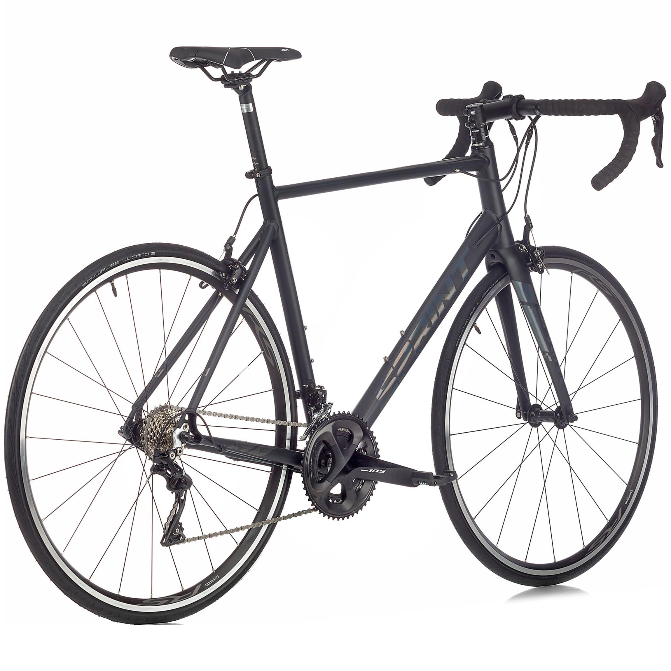 28" Bicicleta de carretera para hombre de  SPRINT MONZA TEAM con horquilla de carbono, 2 x 11 velocidades SHIMANO 105 RD-R7000 negro / mate