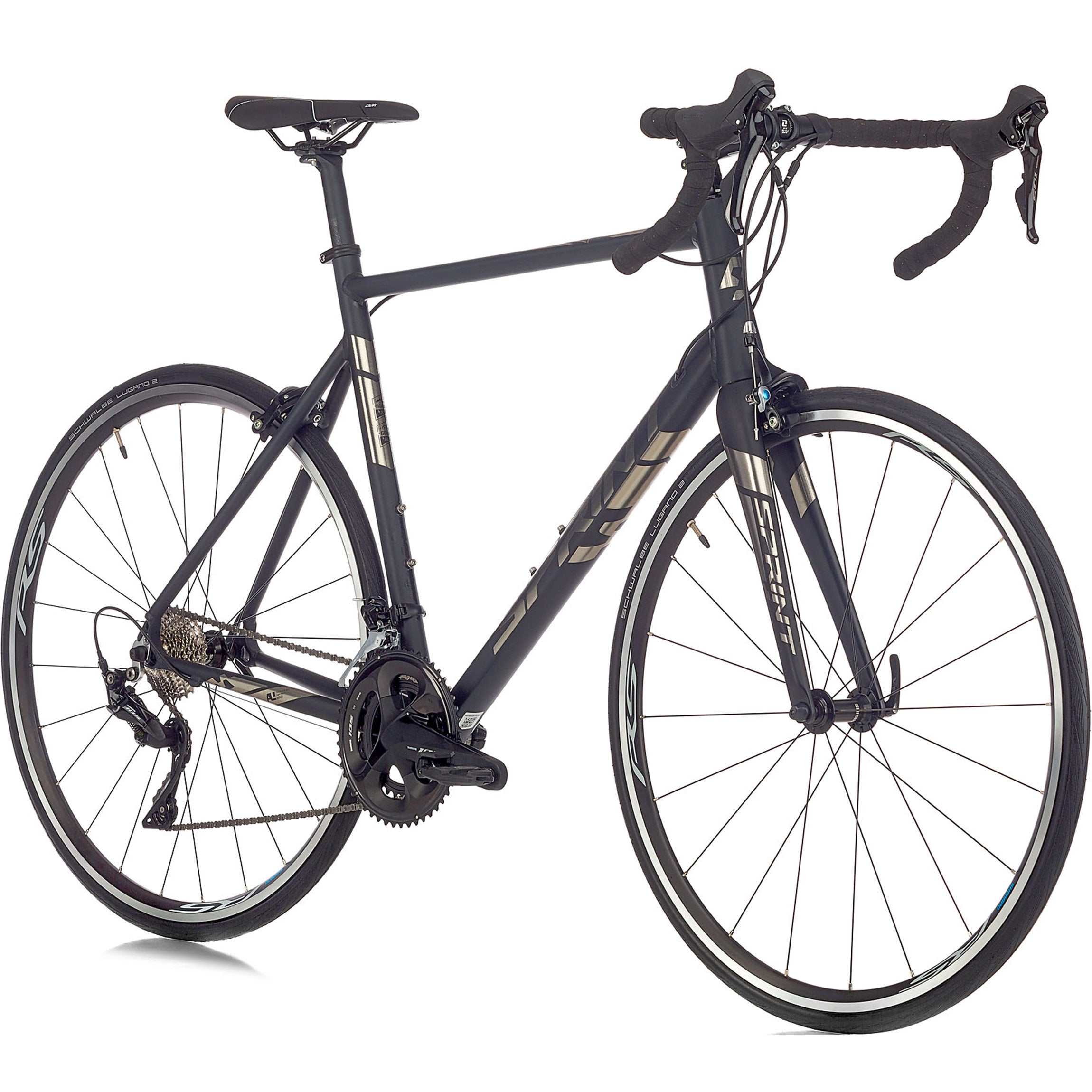 28" Herren Rennrad SPRINT MONZA TEAM Fahrrad CARBON GABEL 2 x 11 Gang SHIMANO 105 RD-R7000 Black / Matt