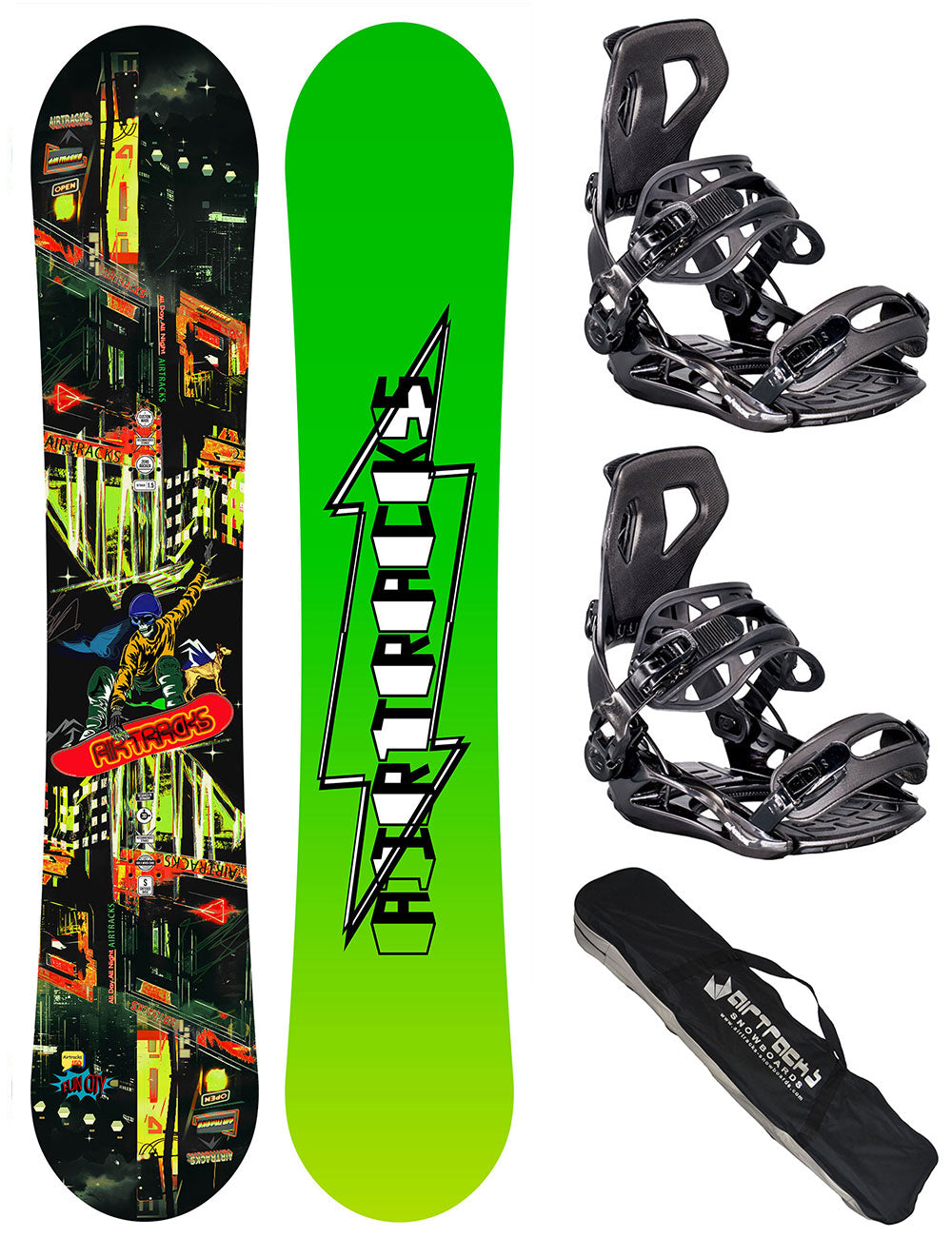 Herren Snowboard Set Fun City + Bindung Master ME + SB Bag