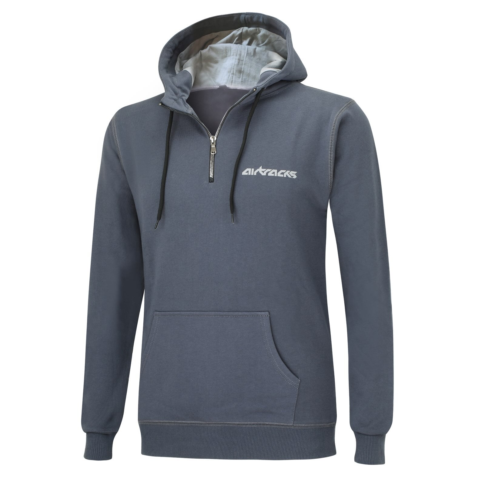 Winter Sweatshirt Crew Team Pro mit Kapuze und Zip Dunkelgrau
